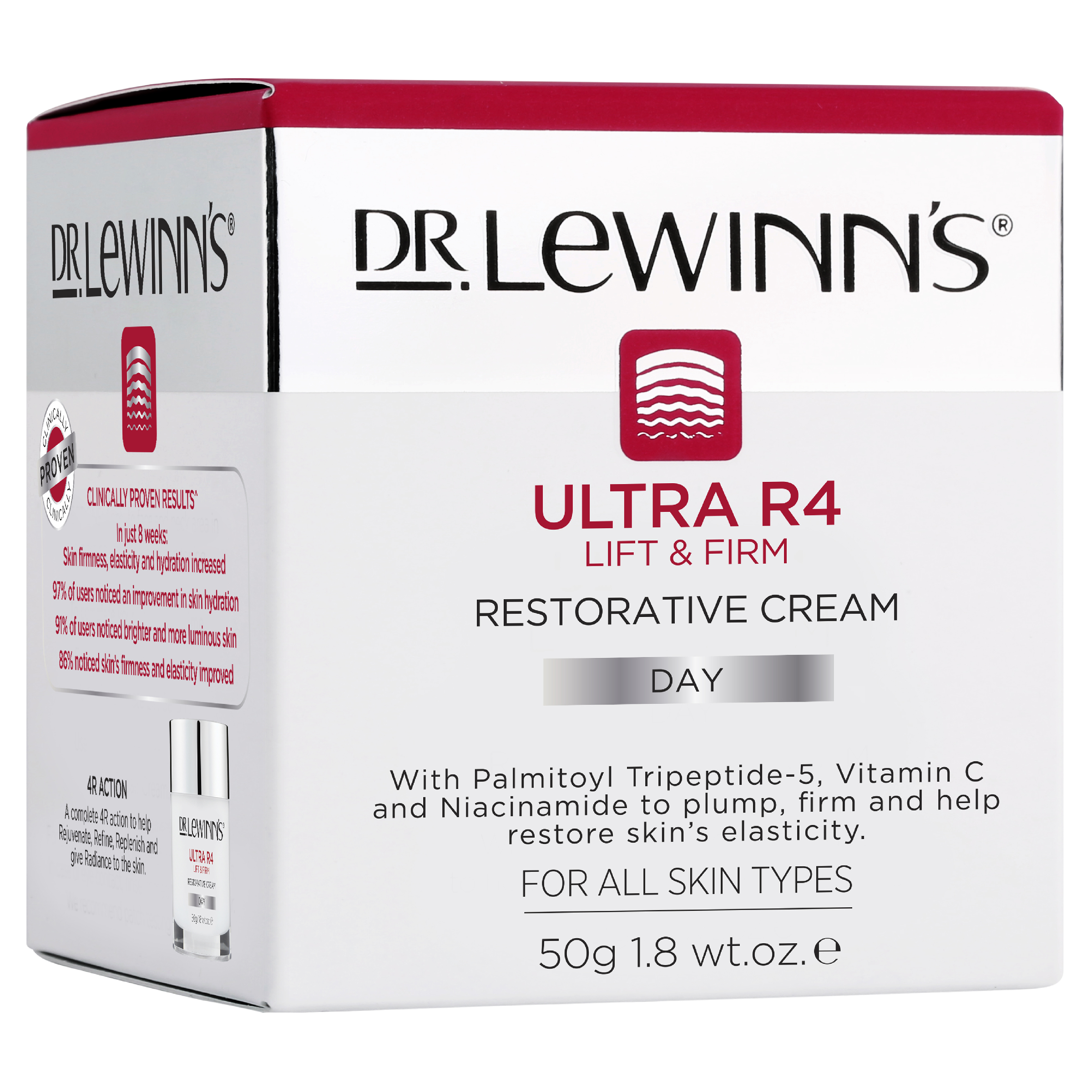 DR LEWINNS ULTRA R4 RESTORATIVE DAY CREAM 50G - Image 4