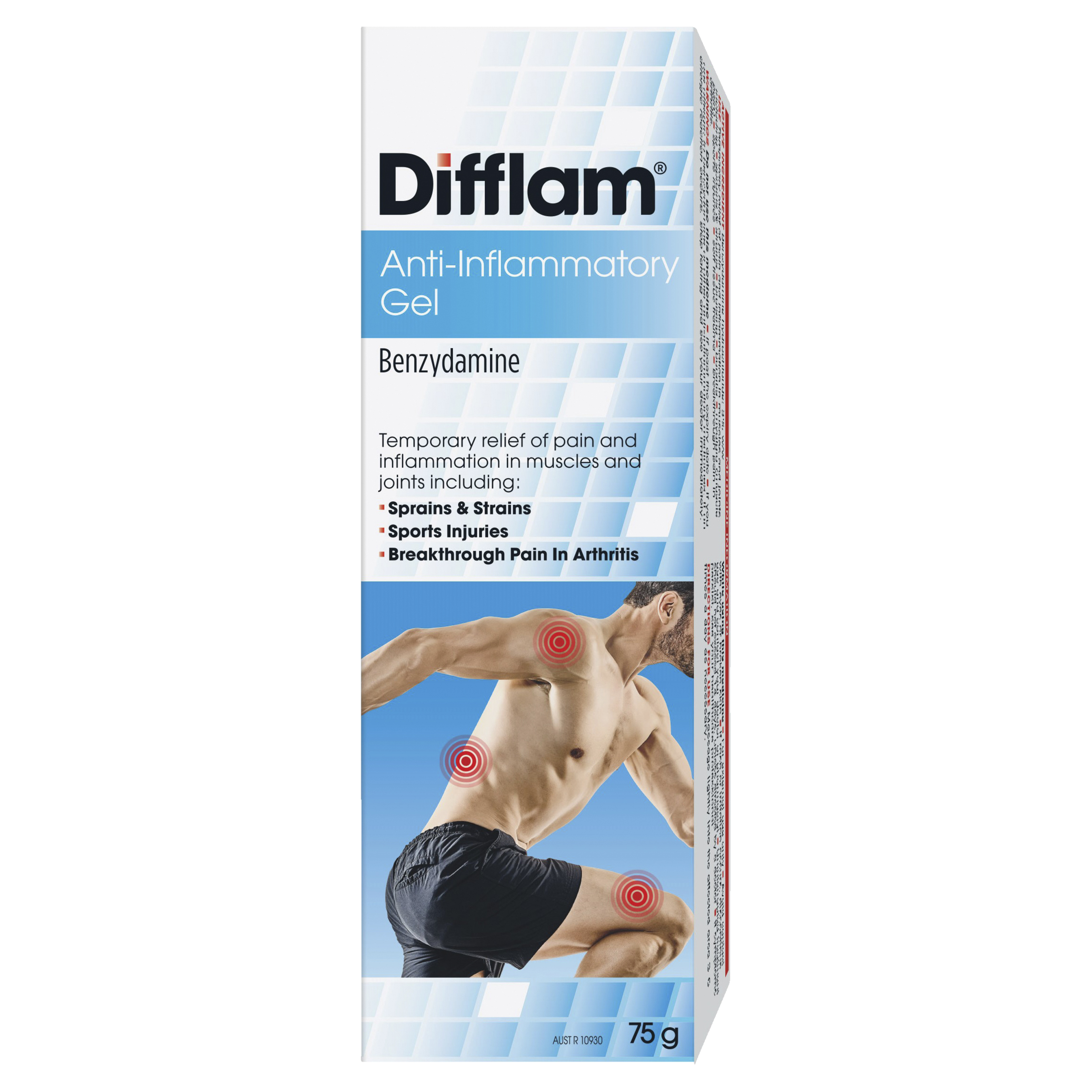 DIFFLAM ANTI INFLAMMATORY 3% GEL 75G - Image 2