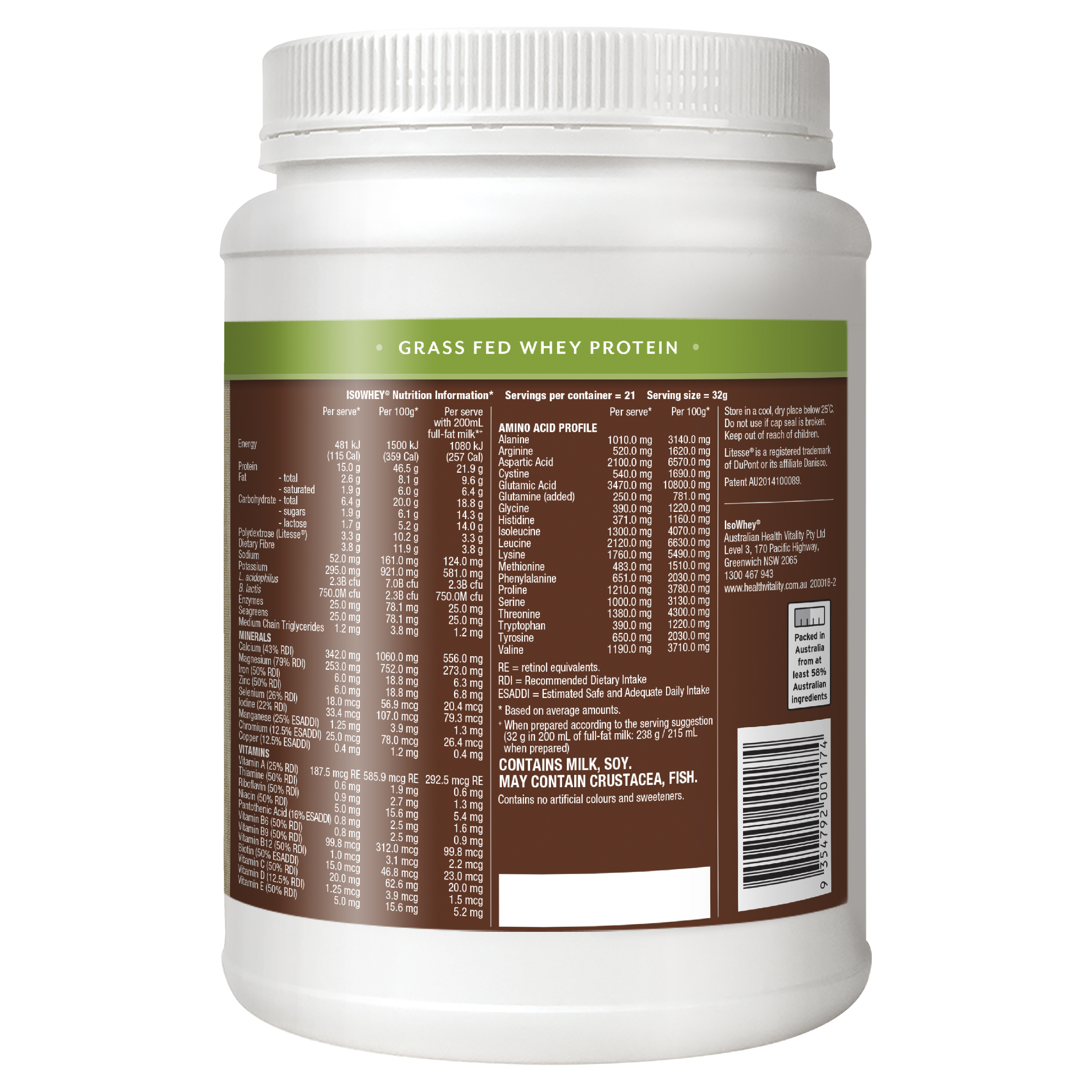 ISOWHEY COMPLETE IVORY COAST CHOCOLATE 672G - Image 3