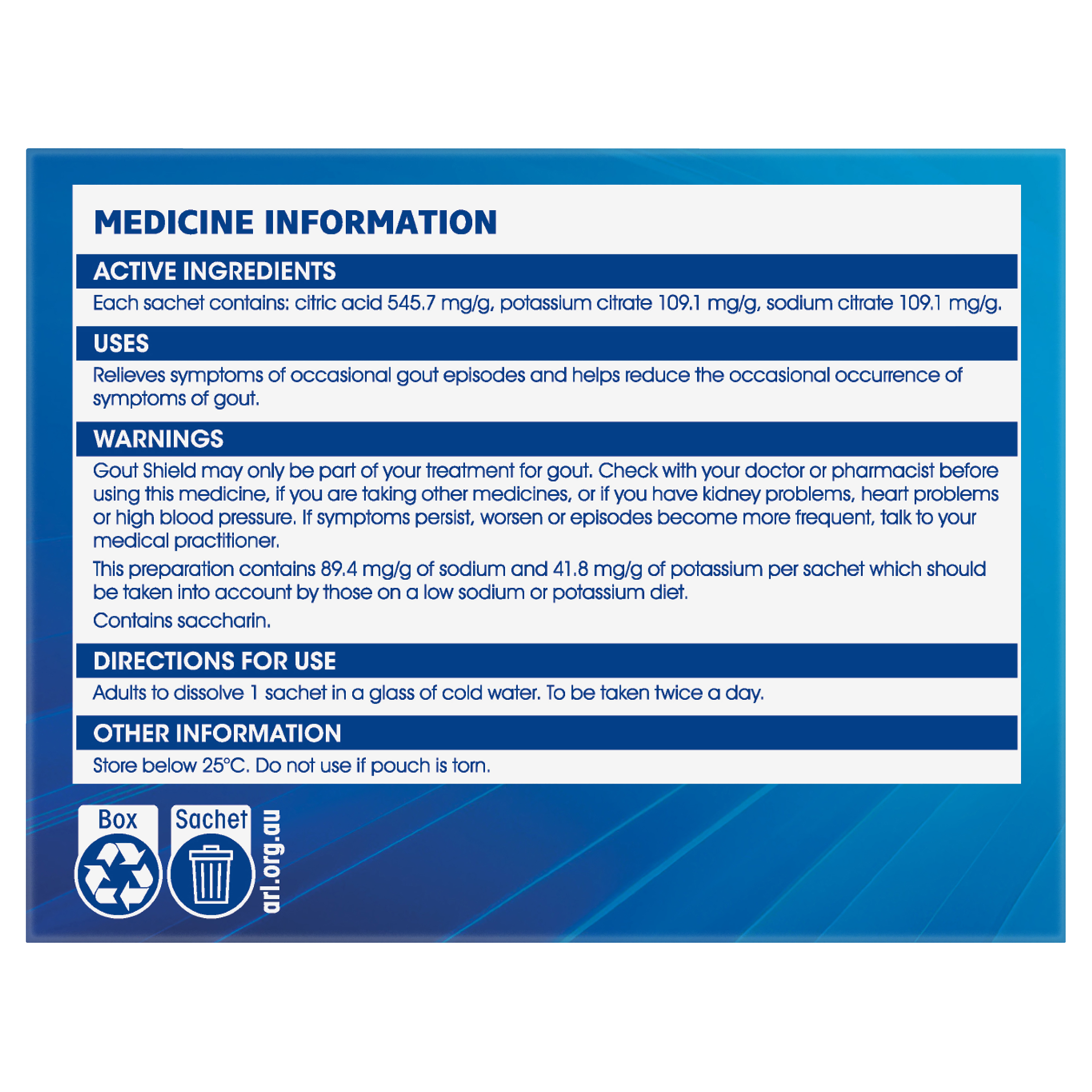 GOUT SHIELD SACHET 3.2G 28 PACK - Image 4
