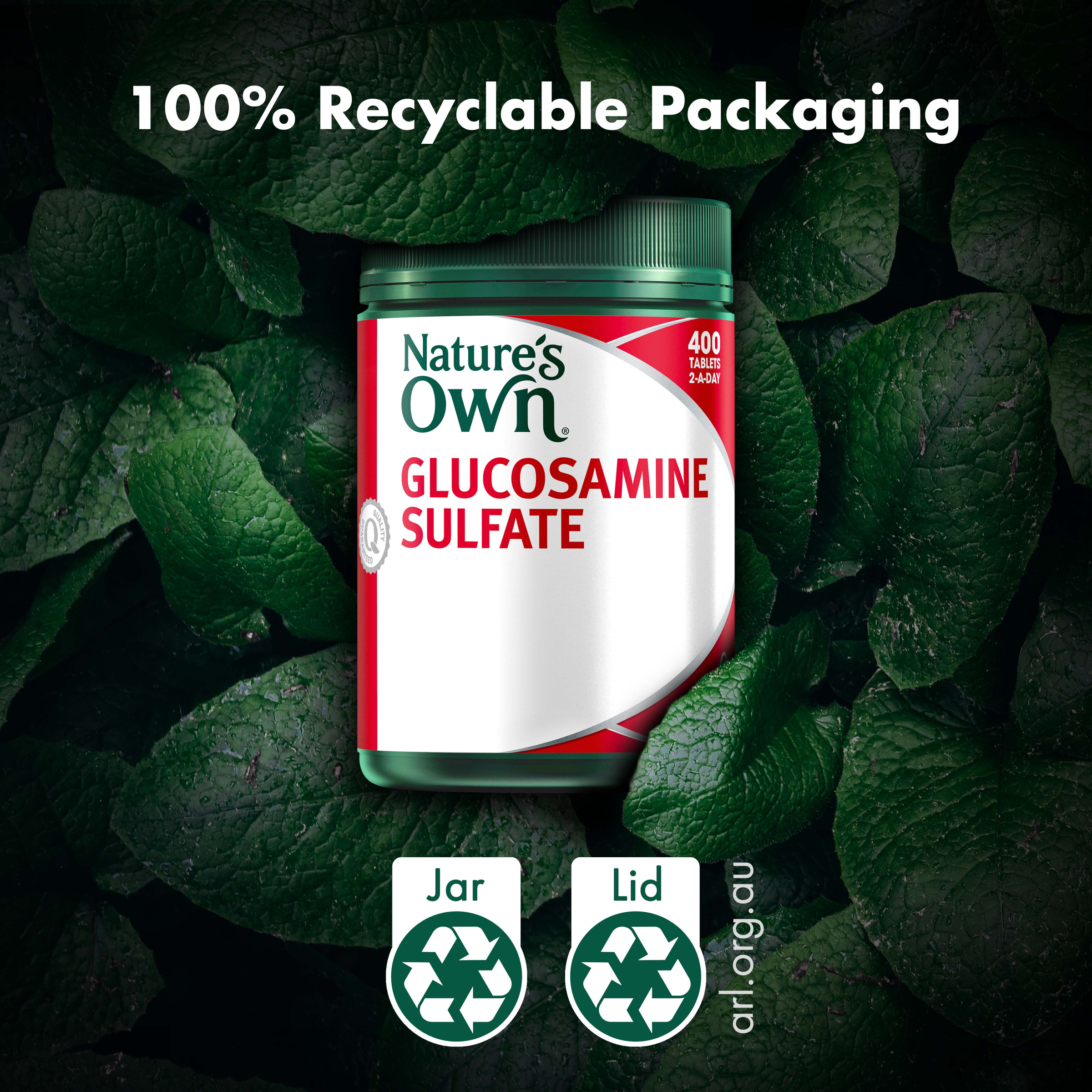 NATURES OWN GLUCOSAMINE SULFATE 400 TABLETS - Image 6