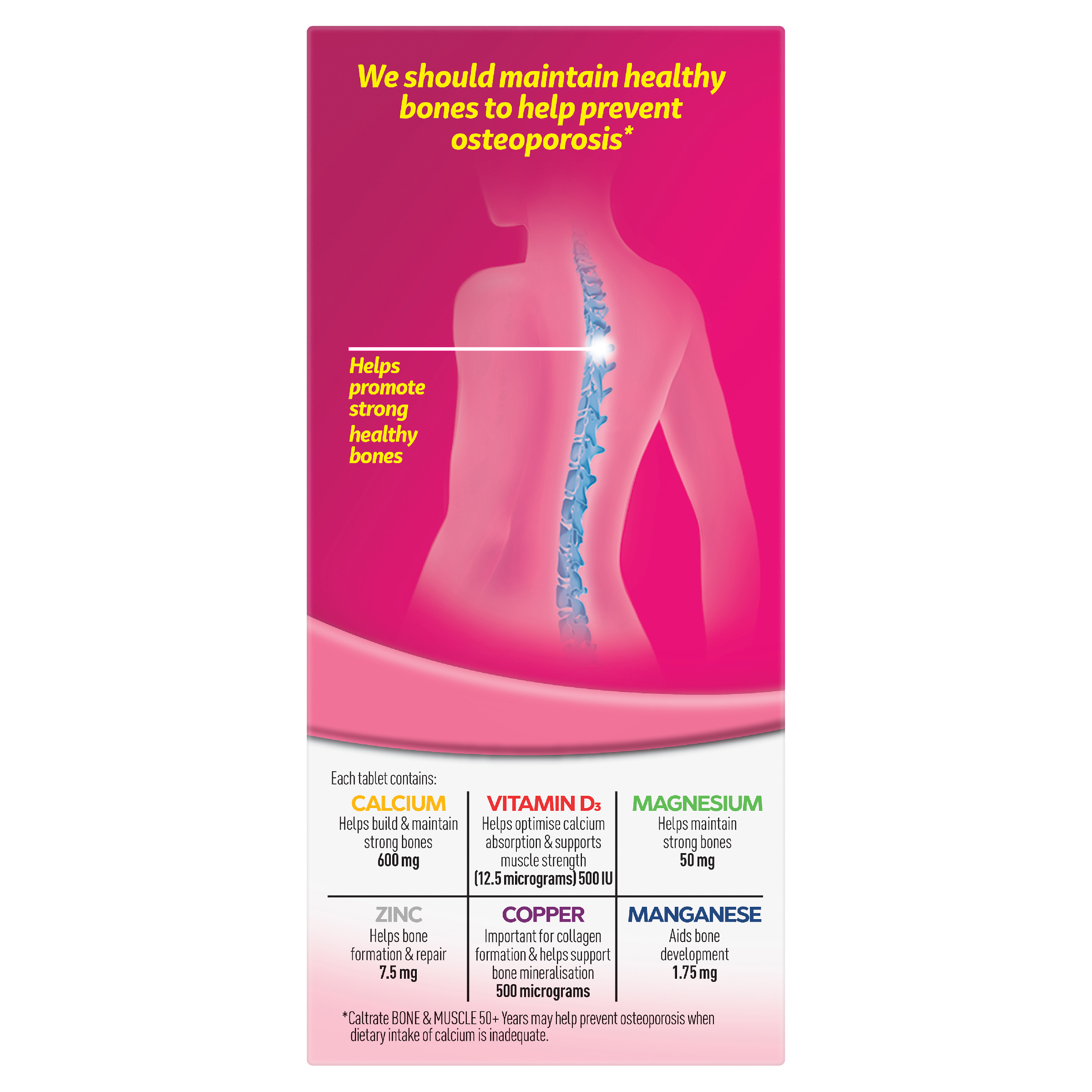 CALTRATE BONE & MUSCLE 50+ 100 TABLETS - Image 3