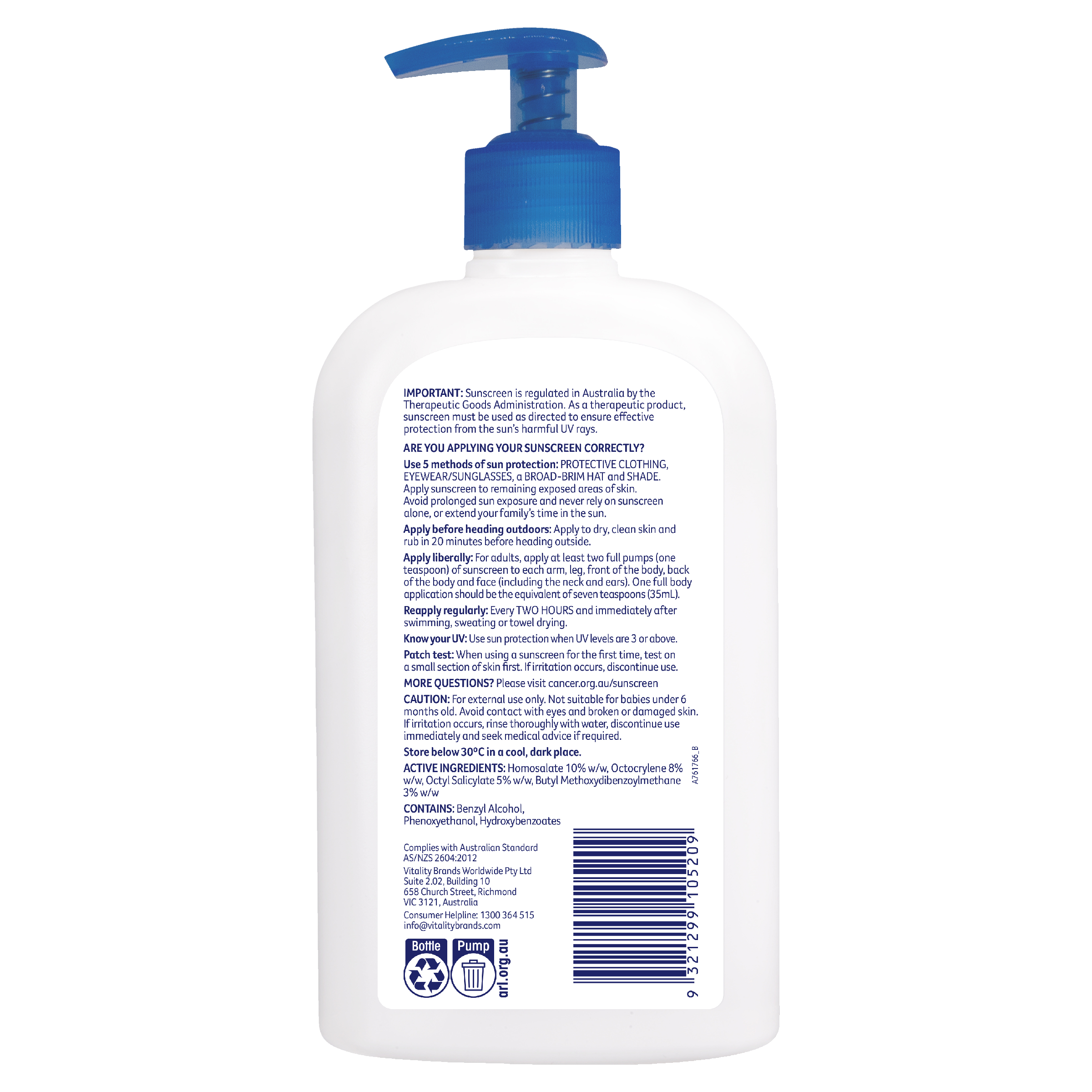 CANCER COUNCIL ULTRA SUNSCREEN PUMP SPF50+ 500ML - Image 2