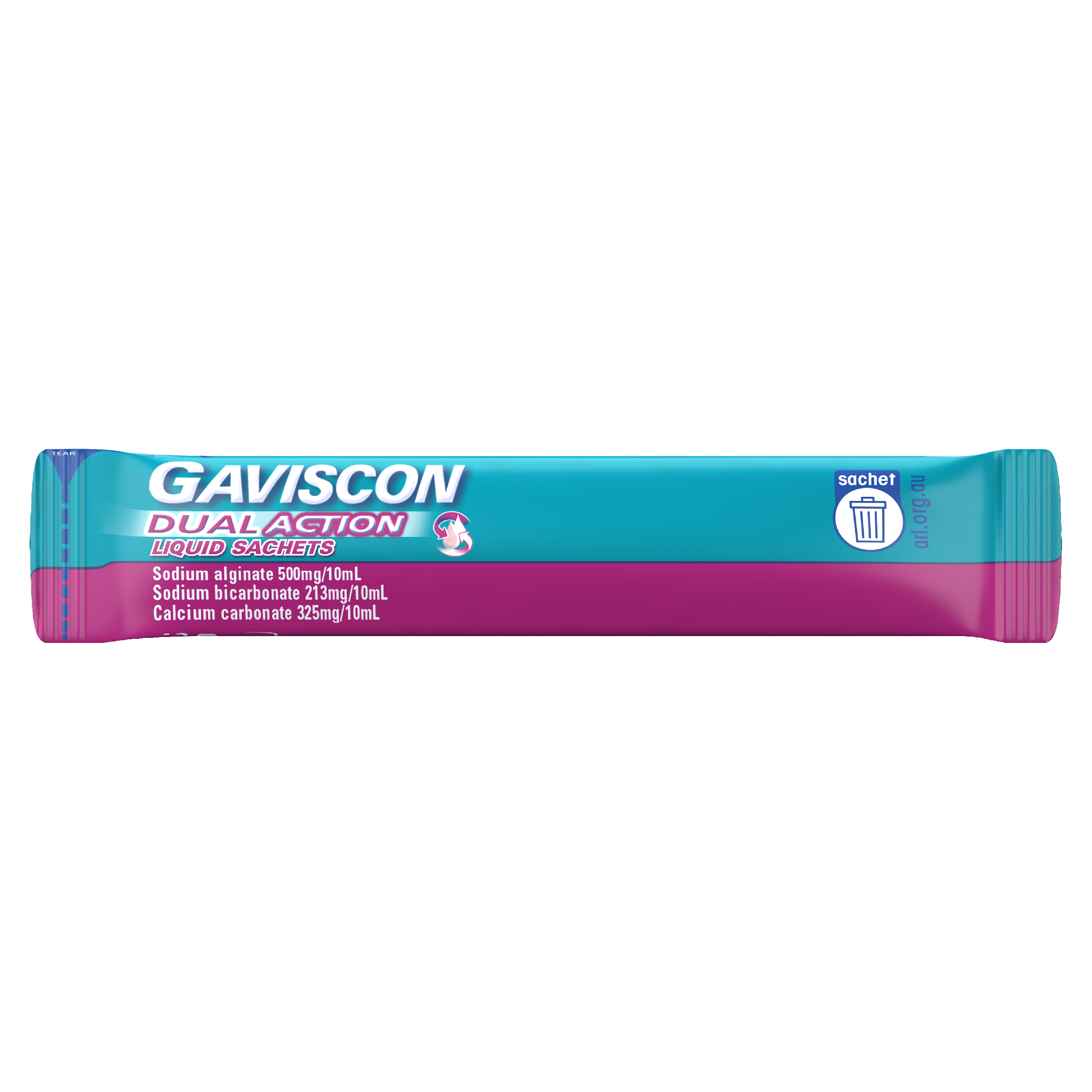 GAVISCON DUAL ACTION PEPPERMINT LIQUID 10ML SACHETS 24 PACK - Image 5
