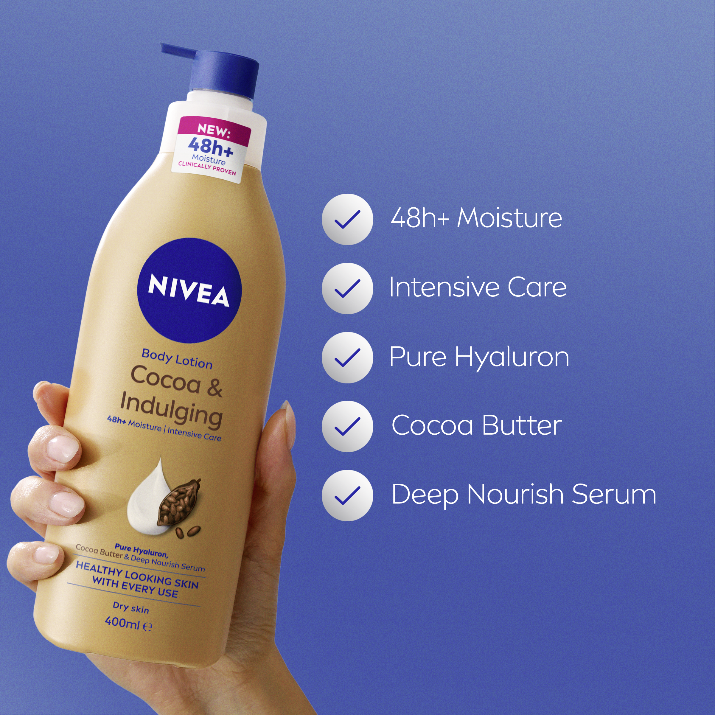 NIVEA COCOA & INDULGING BODY LOTION 400ML - Image 4