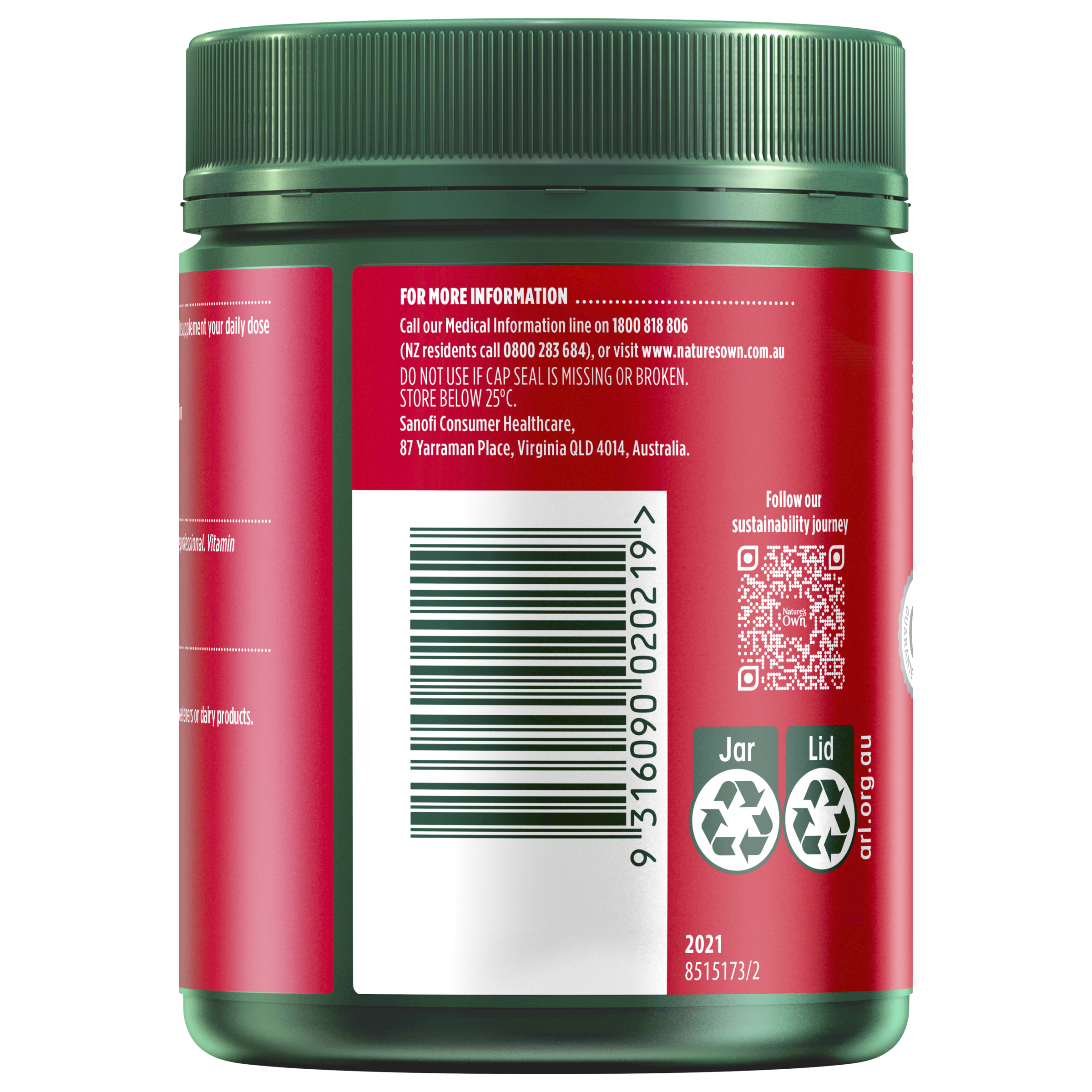 NATURES OWN VITAMIN D3 1000IU 400 CAPSULES - Image 4