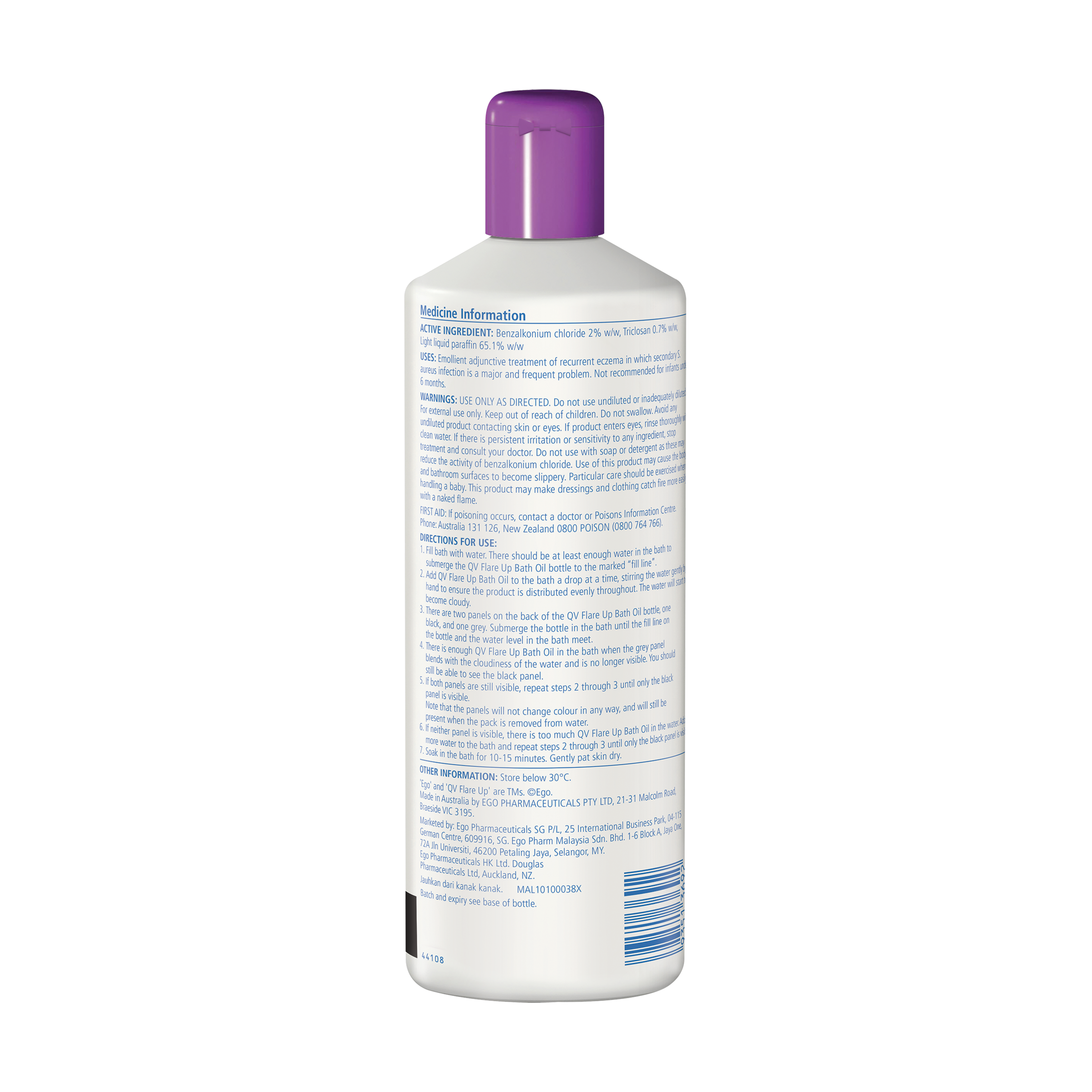 EGO QV FLARE UP BATH OIL 500ML - Image 2