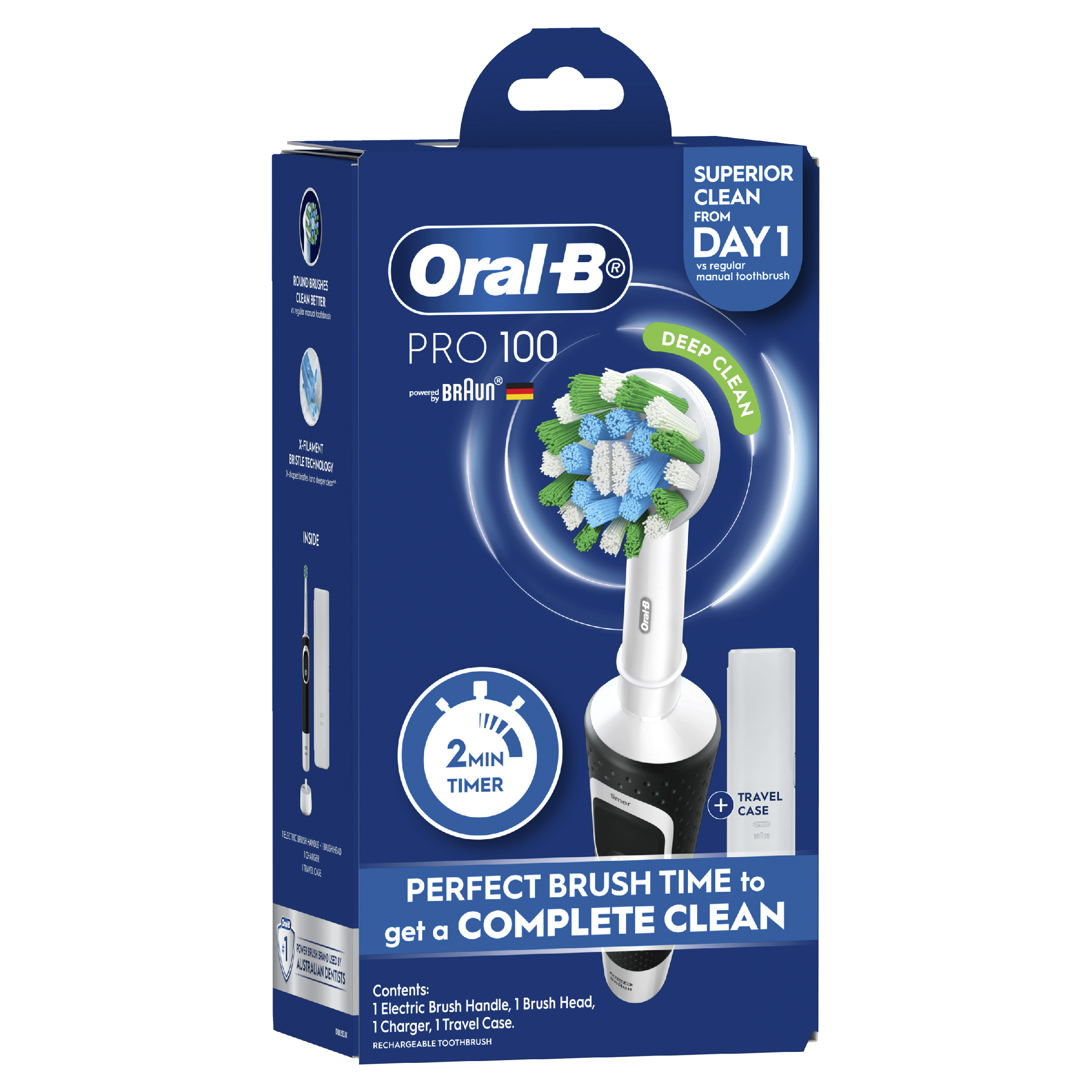 ORAL-B TOOTHPASTE PRO 100 POWER CROSSACTION BLACK + TRAVEL CASE - Image 11