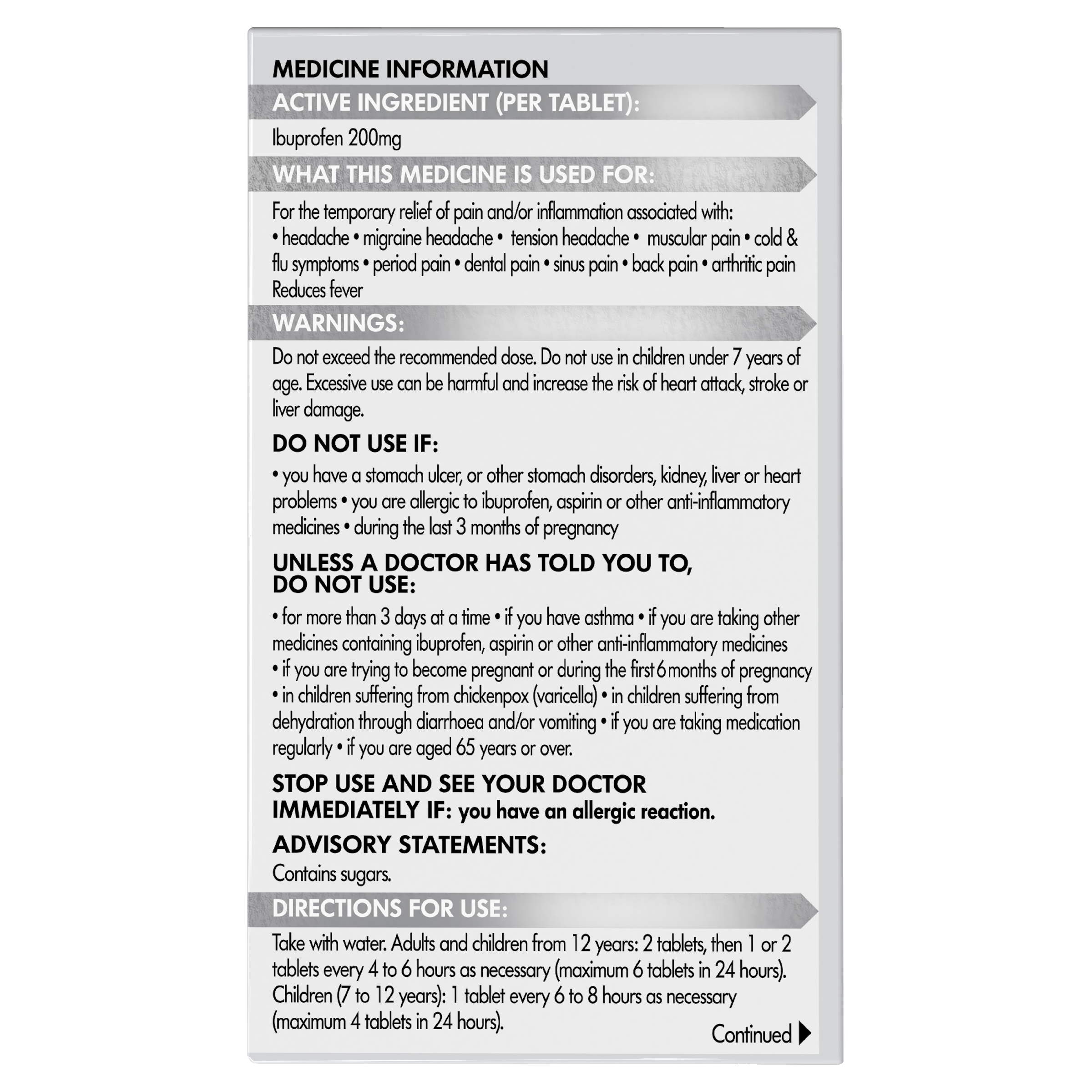 NUROFEN 200MG 96 TABLETS - Image 4