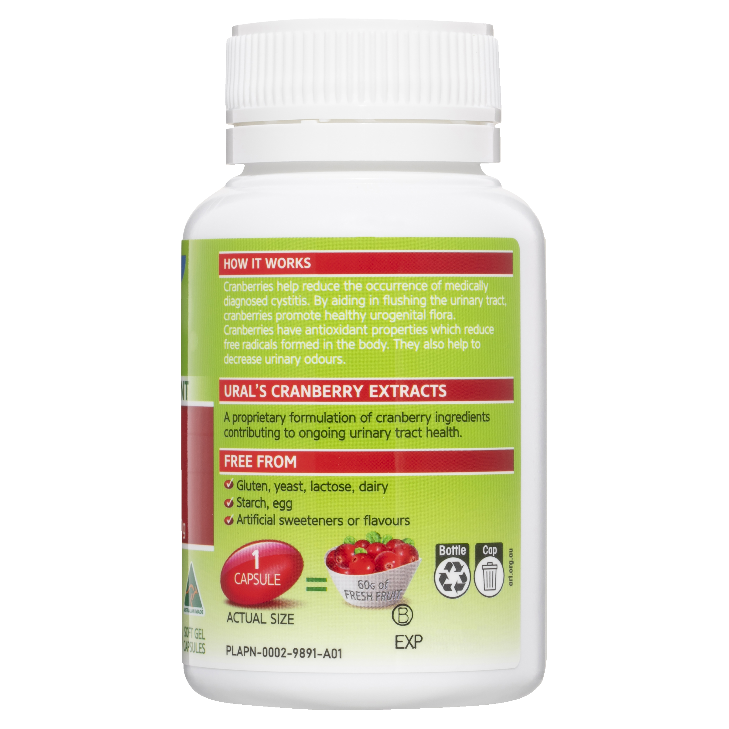 URAL HIGH STRENGTH CRANBERRY 60000MG CAPSULES 90 - Image 8
