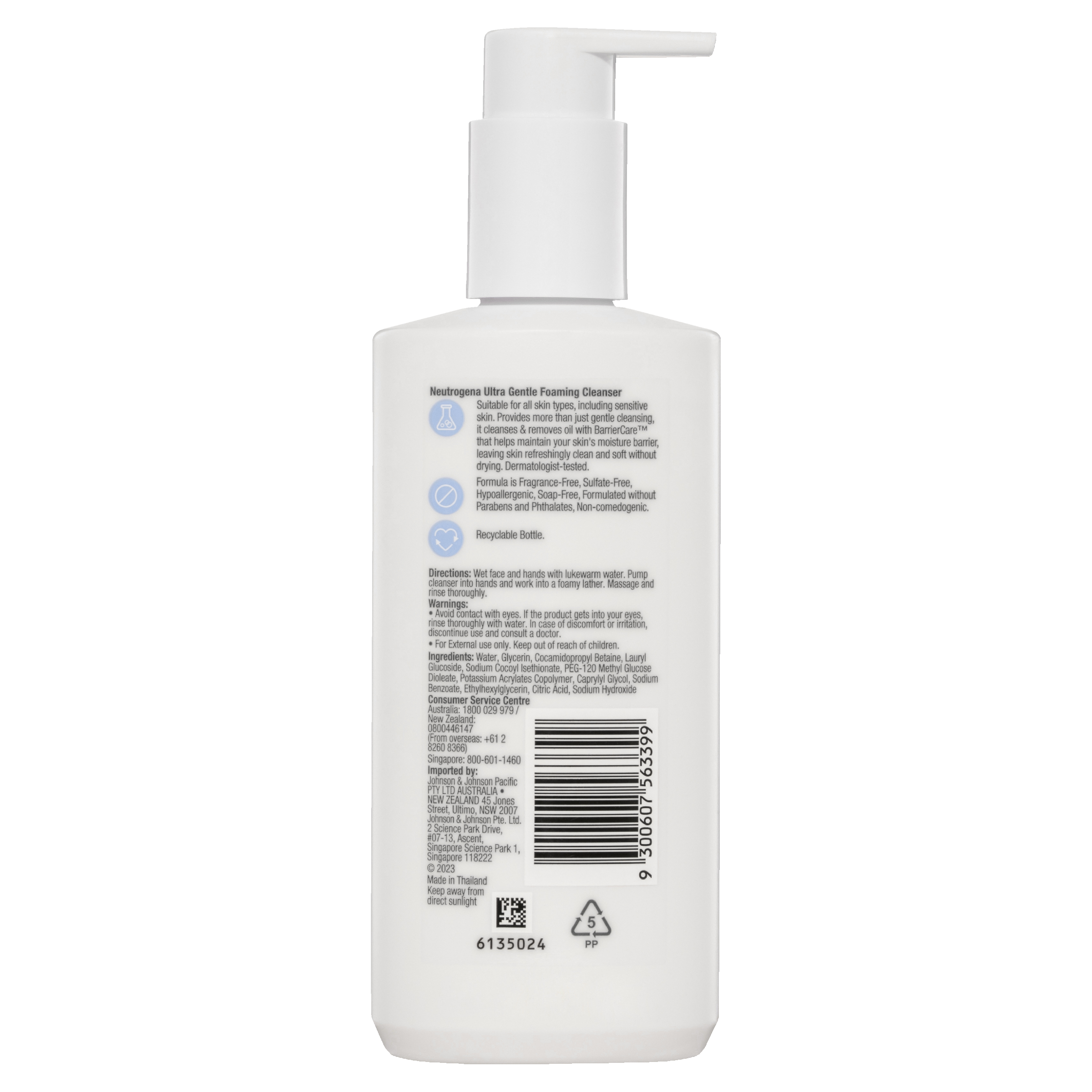 NEUTROGENA ULTRA GENTLE FOAMING CLEANSER 200ML - Image 2