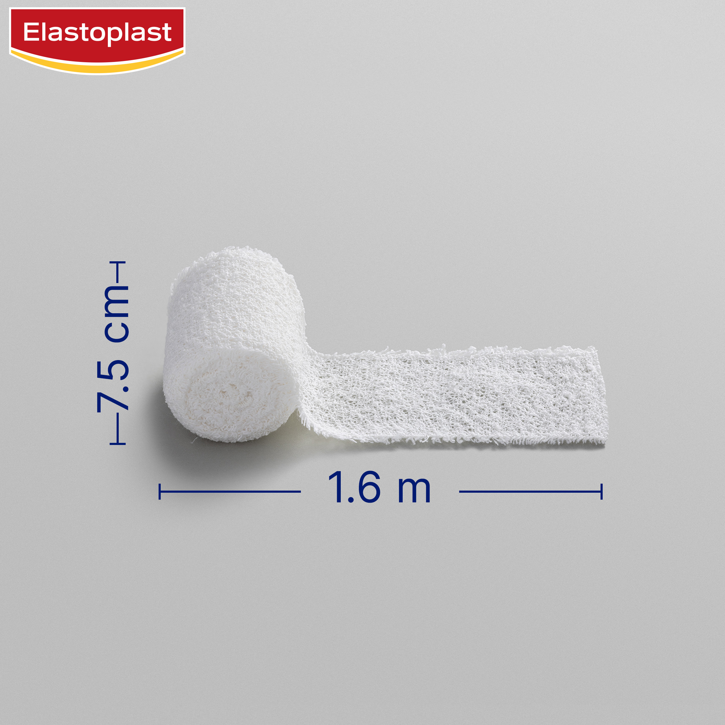 ELASTOPLAST CREPE MEDIUM WEIGHT BANDAGE 7.5CM X 1.6M - Image 4