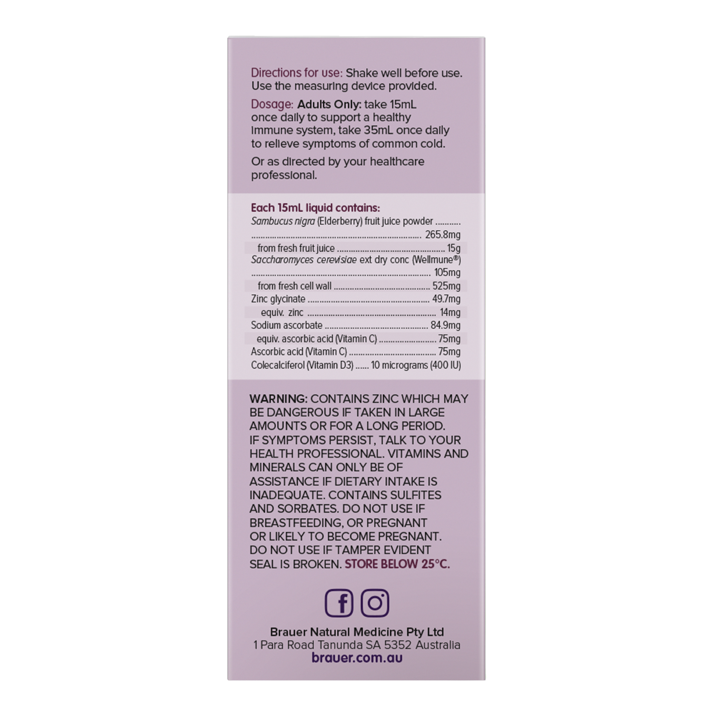 BRAUER SAMBUCUS IMMUNE PLUS ADULT LIQUID 200ML - Image 4