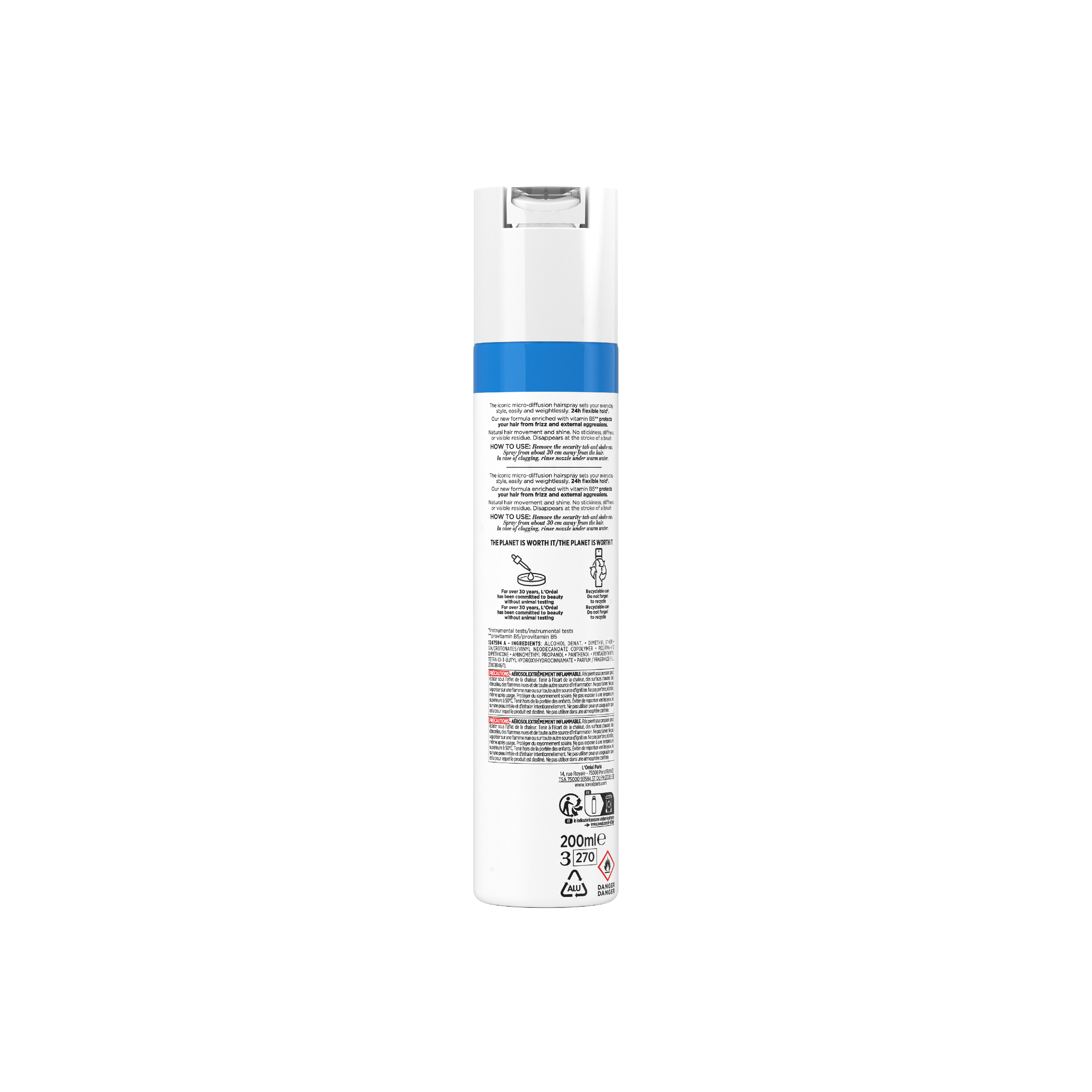 LOREAL ELNETT FLEXIBLE HOLD HAIR SPRAY 75ML - Image 2