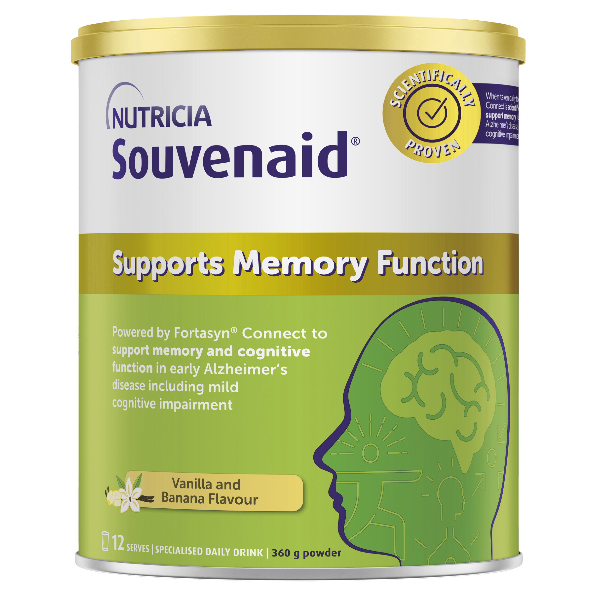 SOUVENAID VANILLA AND BANANA POWDER 360G - Image 2