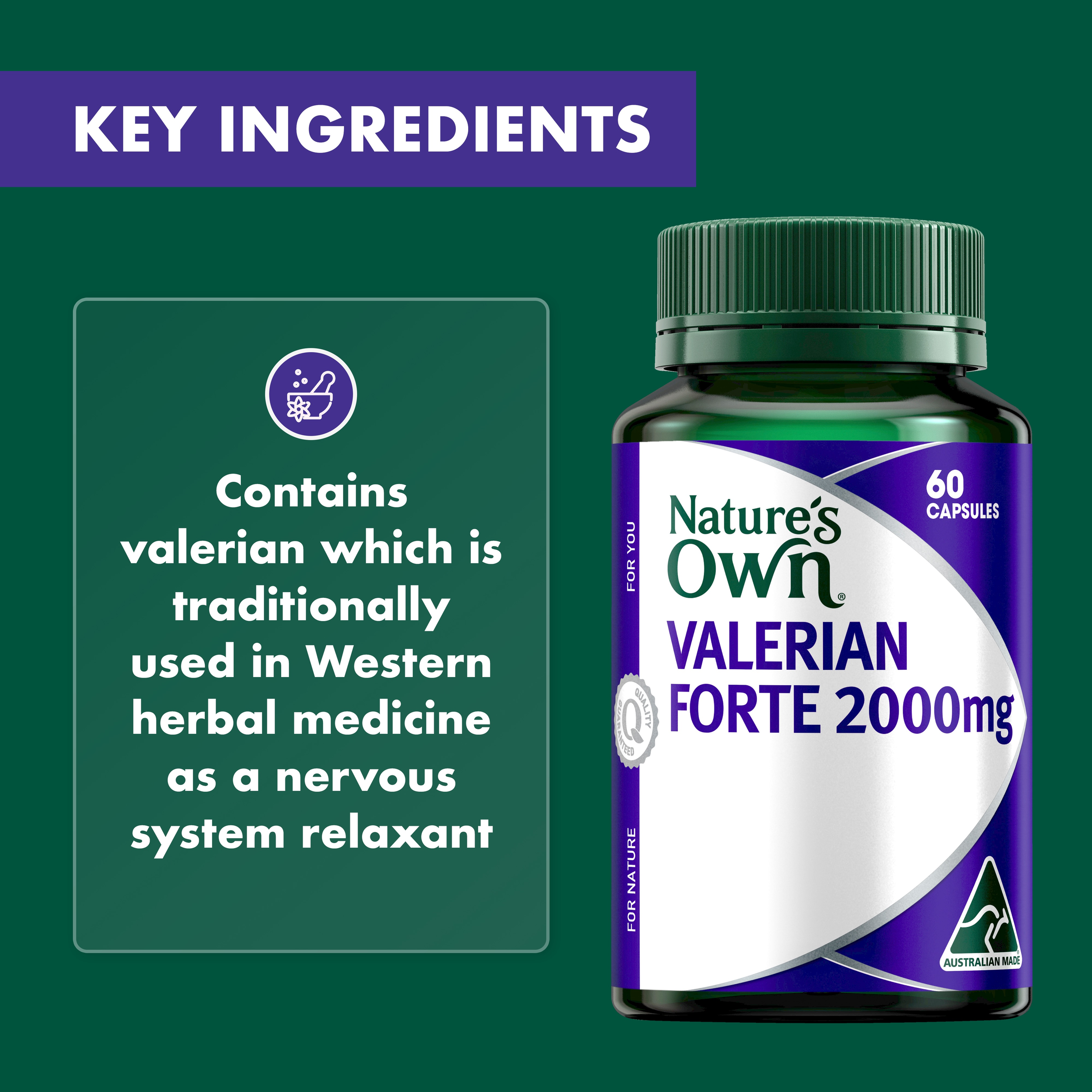 NATURES OWN VALERIAN FORTE 2000MG 60 CAPSULES - Image 5