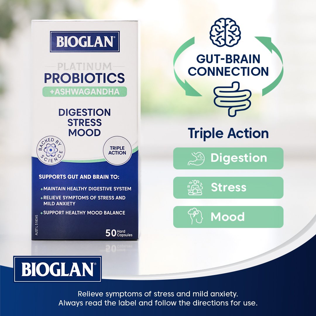 BIOGLAN PLATINUM PROBIOTICS + ASHWAGANDHA 50 CAPSULES - Image 5