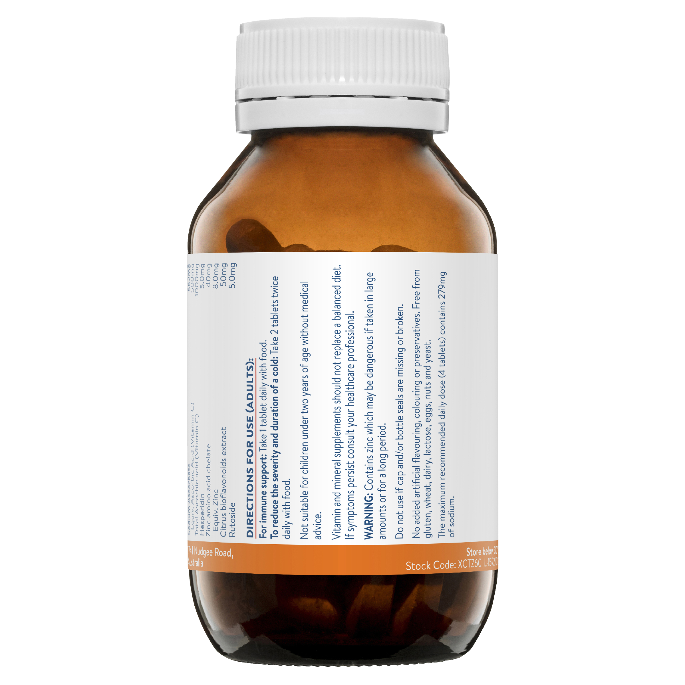 ETHICAL NUTRIENTS EXTRA C PLUS ZINC 60 TABLETS - Image 2