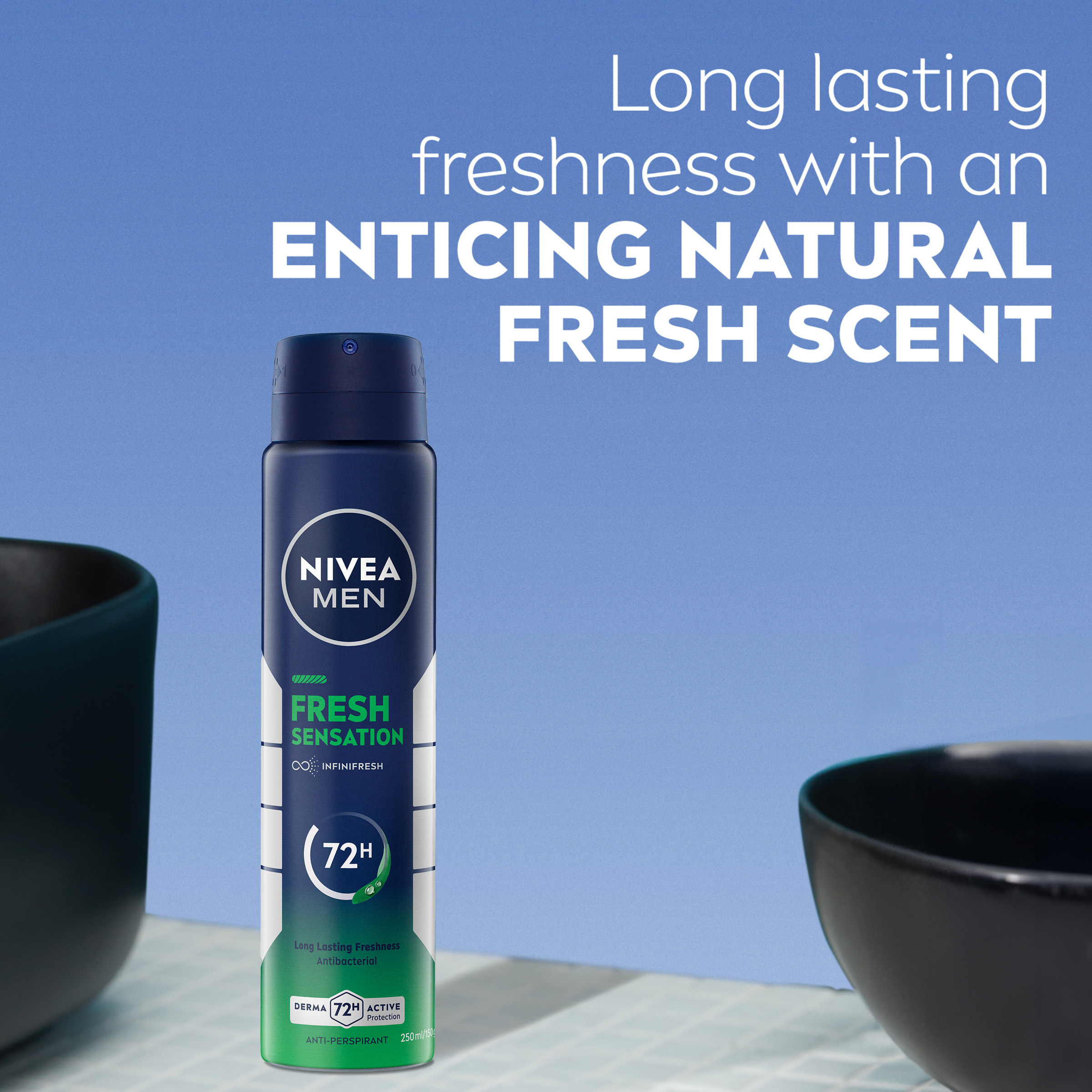NIVEA MEN DEODORANT FRESH SENSATION 72HR 250ML - Image 7