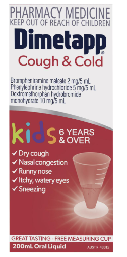 DIMETAPP KIDS COLD & COUGH 6+YEARS 200ML