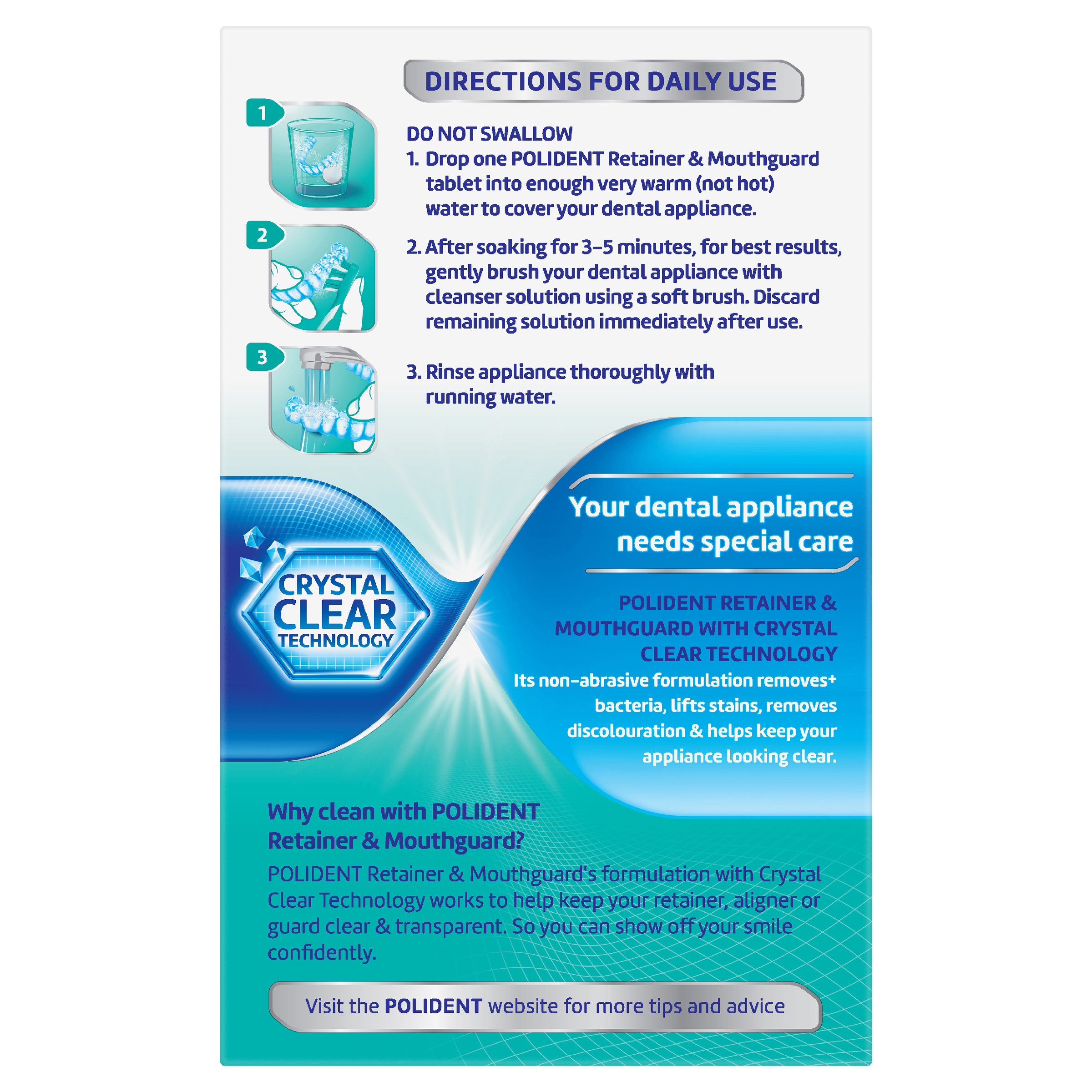 POLIDENT RETAINER & MOUTH GUARD 36 TABLETS - Image 4