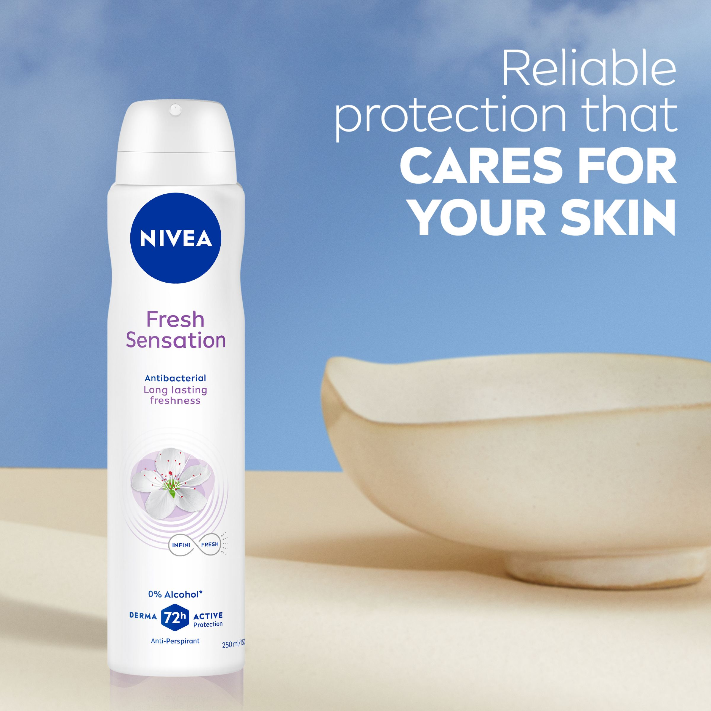 NIVEA WOMEN ANTIPERSPIRANT FRESH SENSATION 72H 250ML - Image 5