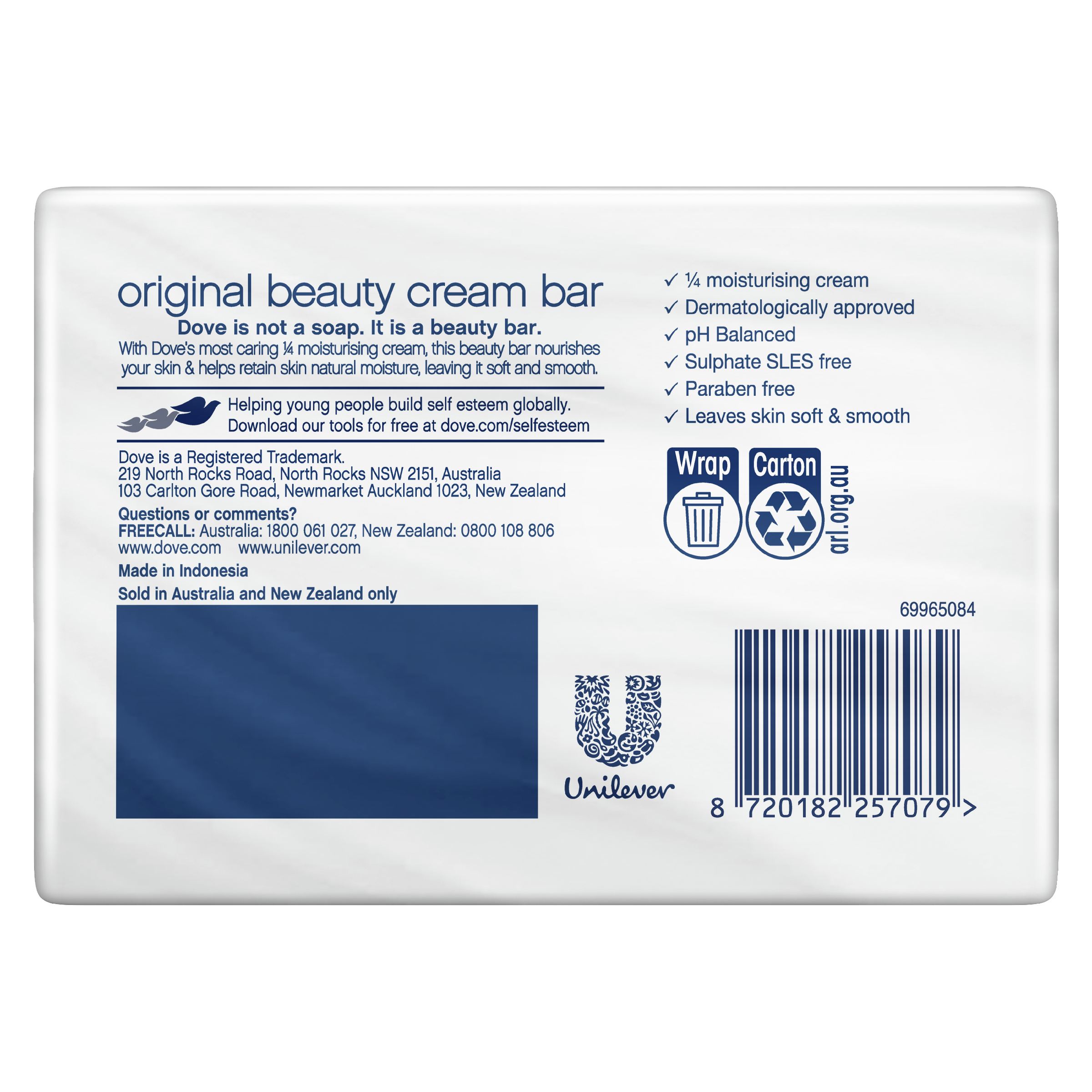 DOVE BEAUTY SOAP BAR ORIGINAL 90G 4 PACK - Image 2