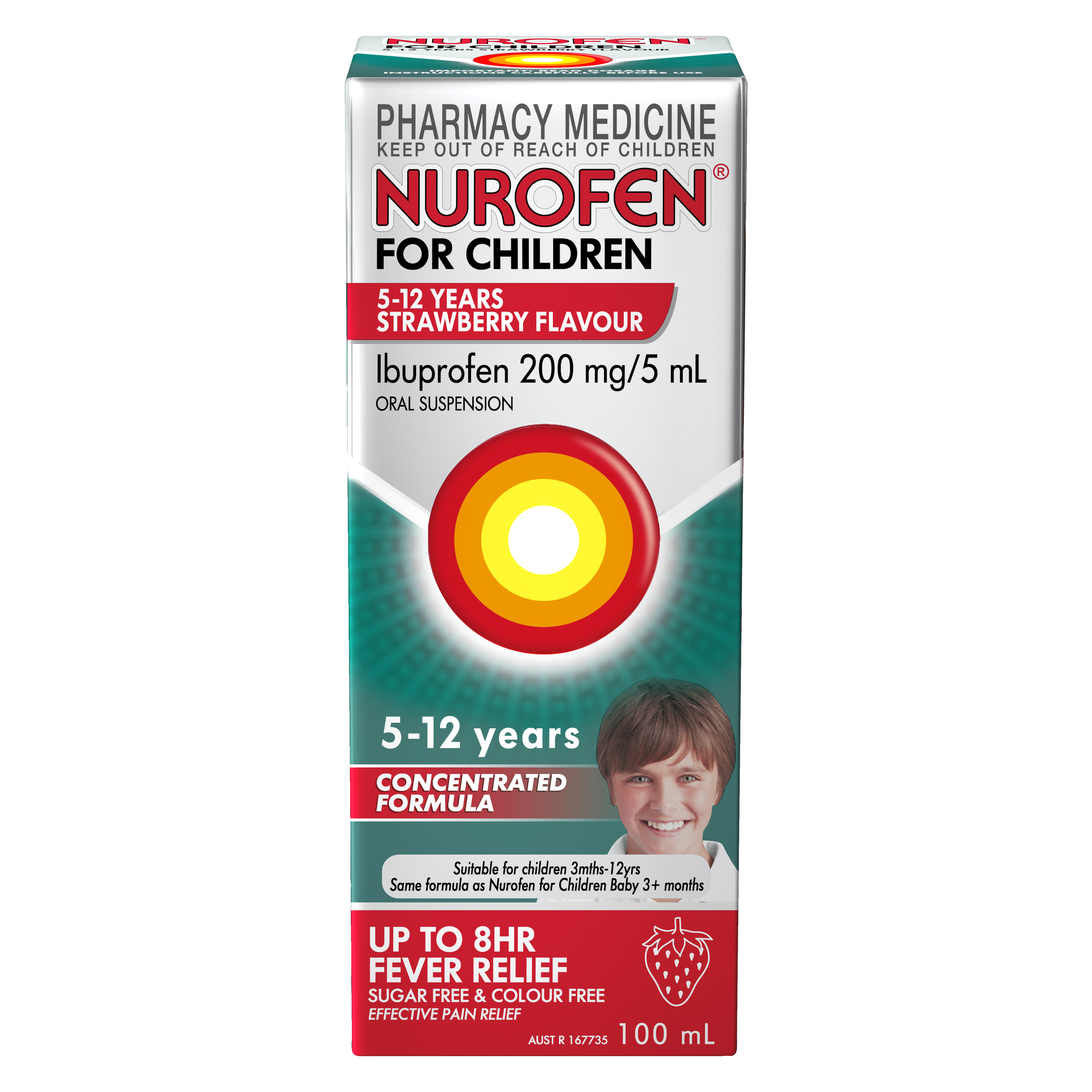 NUROFEN FOR CHILDREN 5 YEARS - 12 YEARS STRAWBERRY 100ML - Image 2