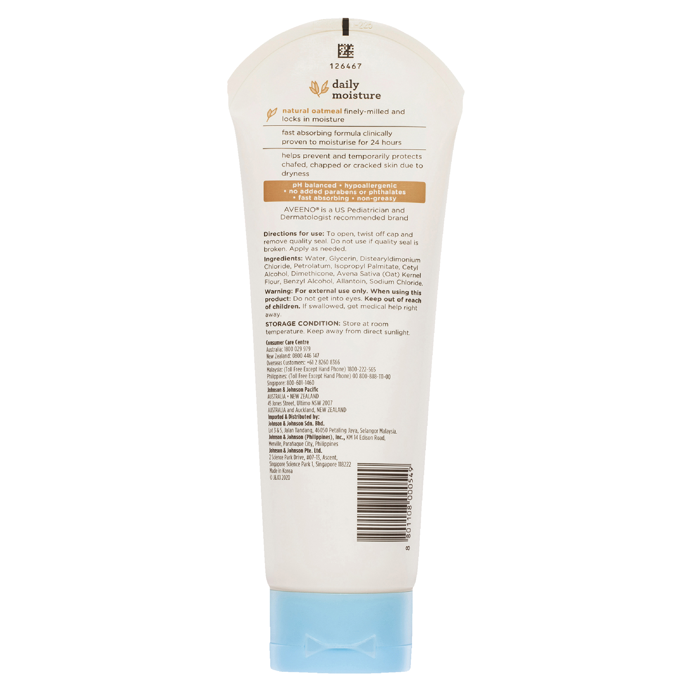 AVEENO BABY FRAGRANCE FREE DAILY BABY LOTION 227ML - Image 2