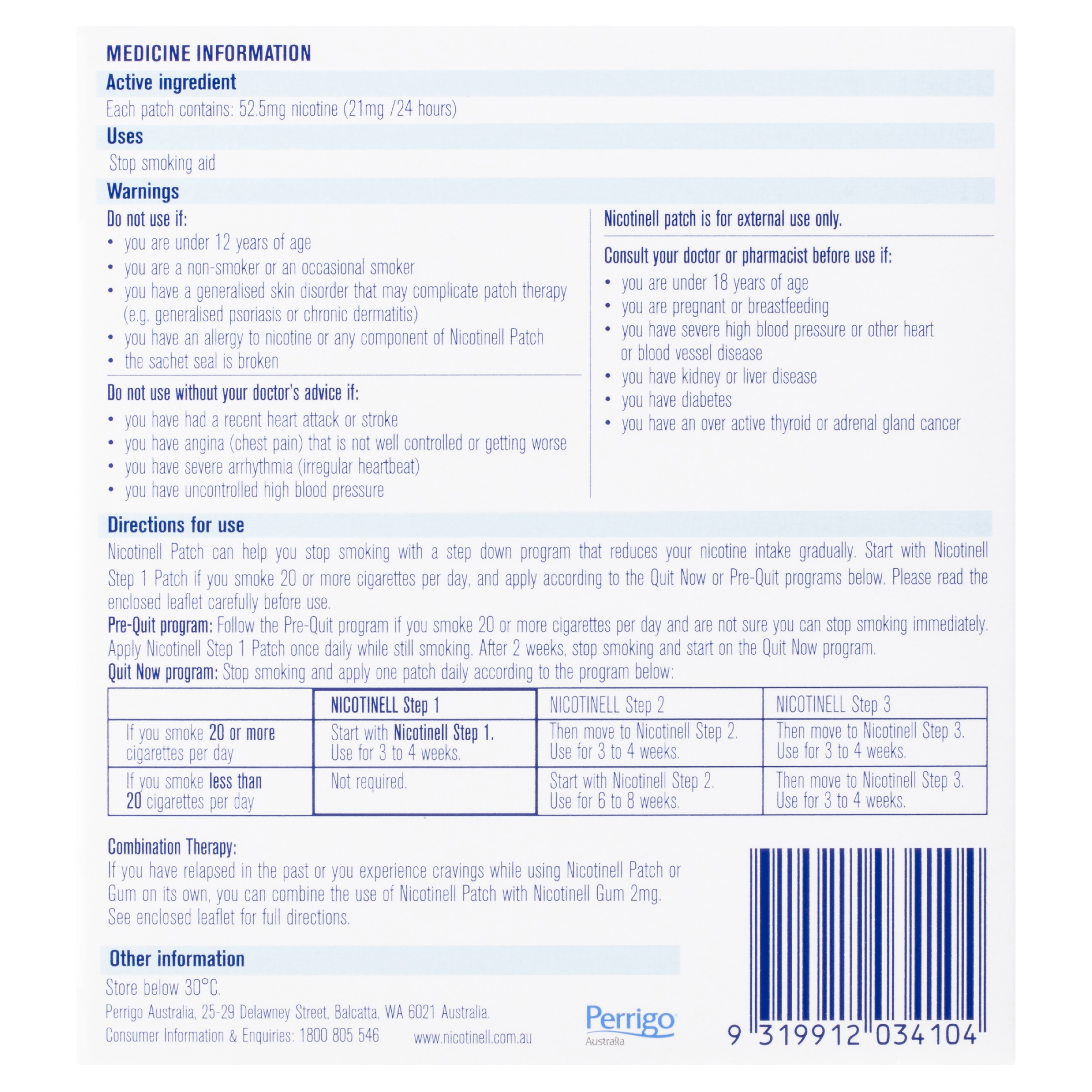 NICOTINELL STEP 1 21MG PATCHES 7 PACK - Image 4