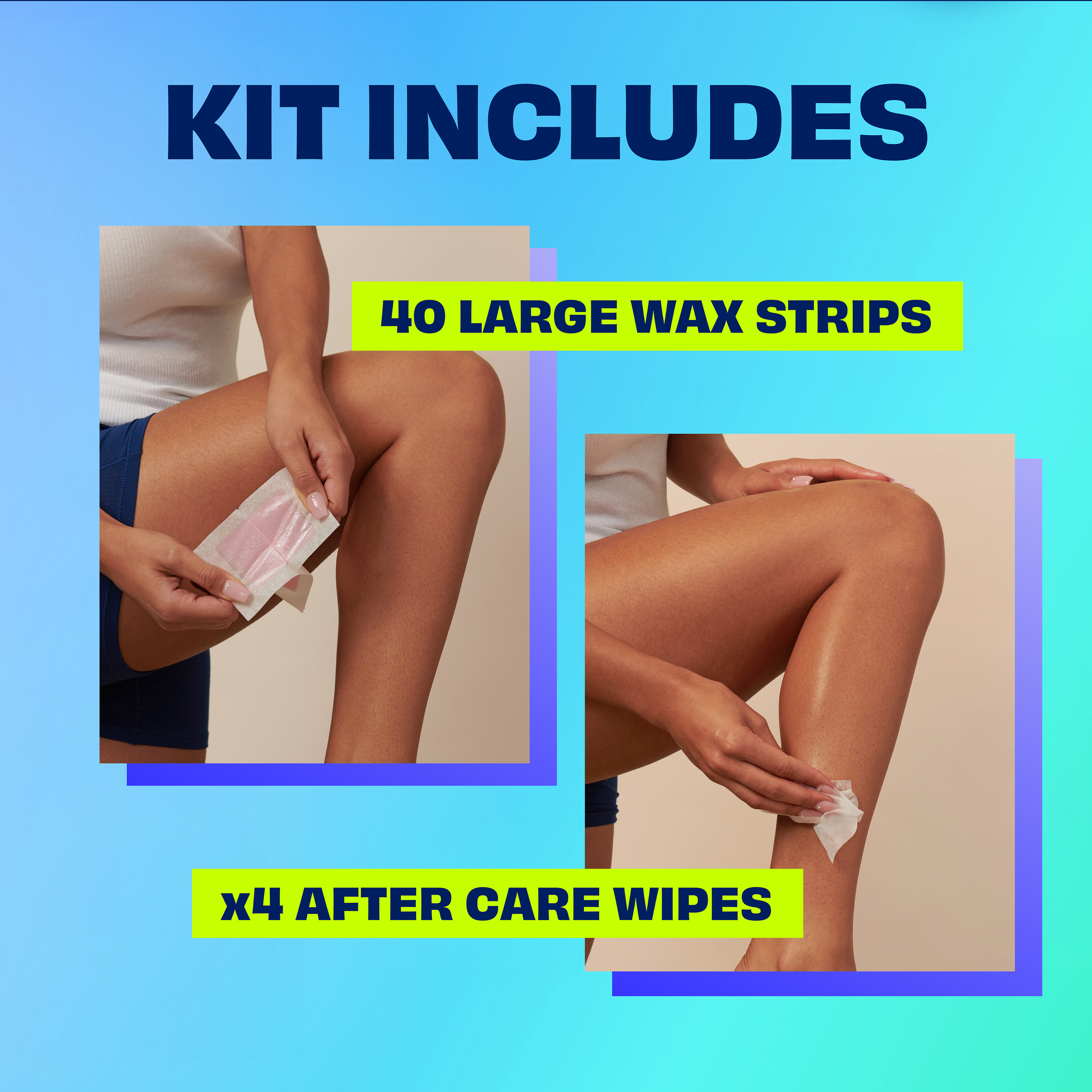 NAIR SOFT NATURAL WAX STRIPS LARGE LEGS & BODY 40 PACK - Image 6
