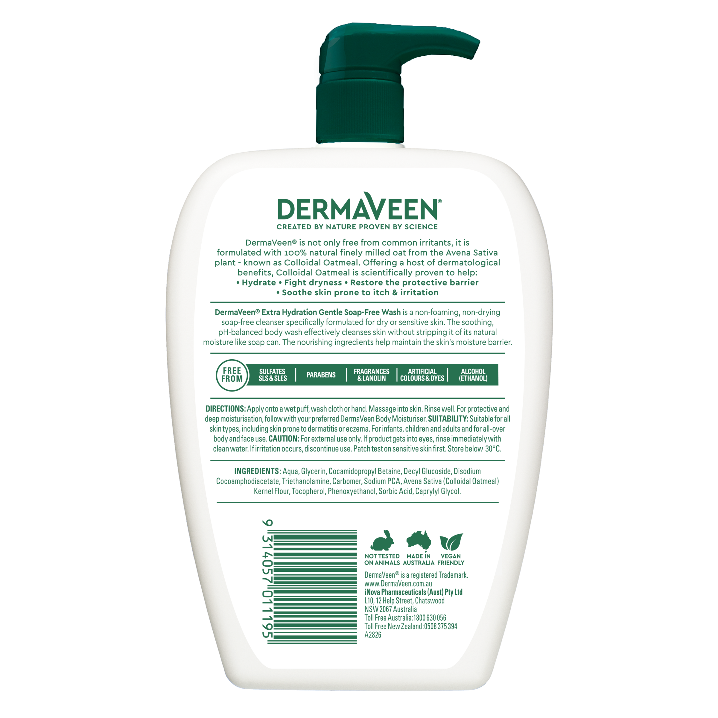 DERMAVEEN GENTLE SOAP FREE WASH 500ML - Image 2