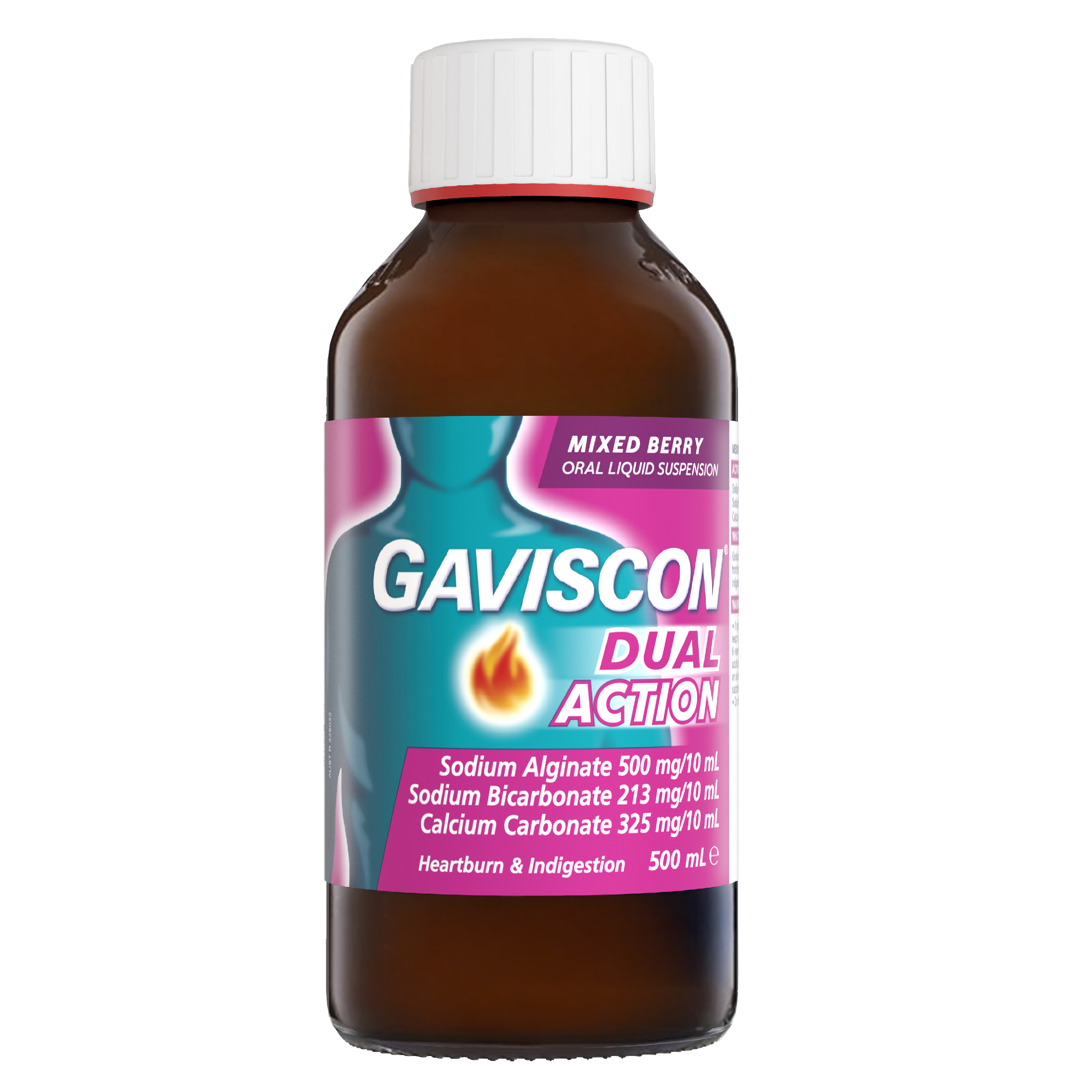 GAVISCON DUAL ACTION LIQUID MIXED BERRY 500ML - Image 2
