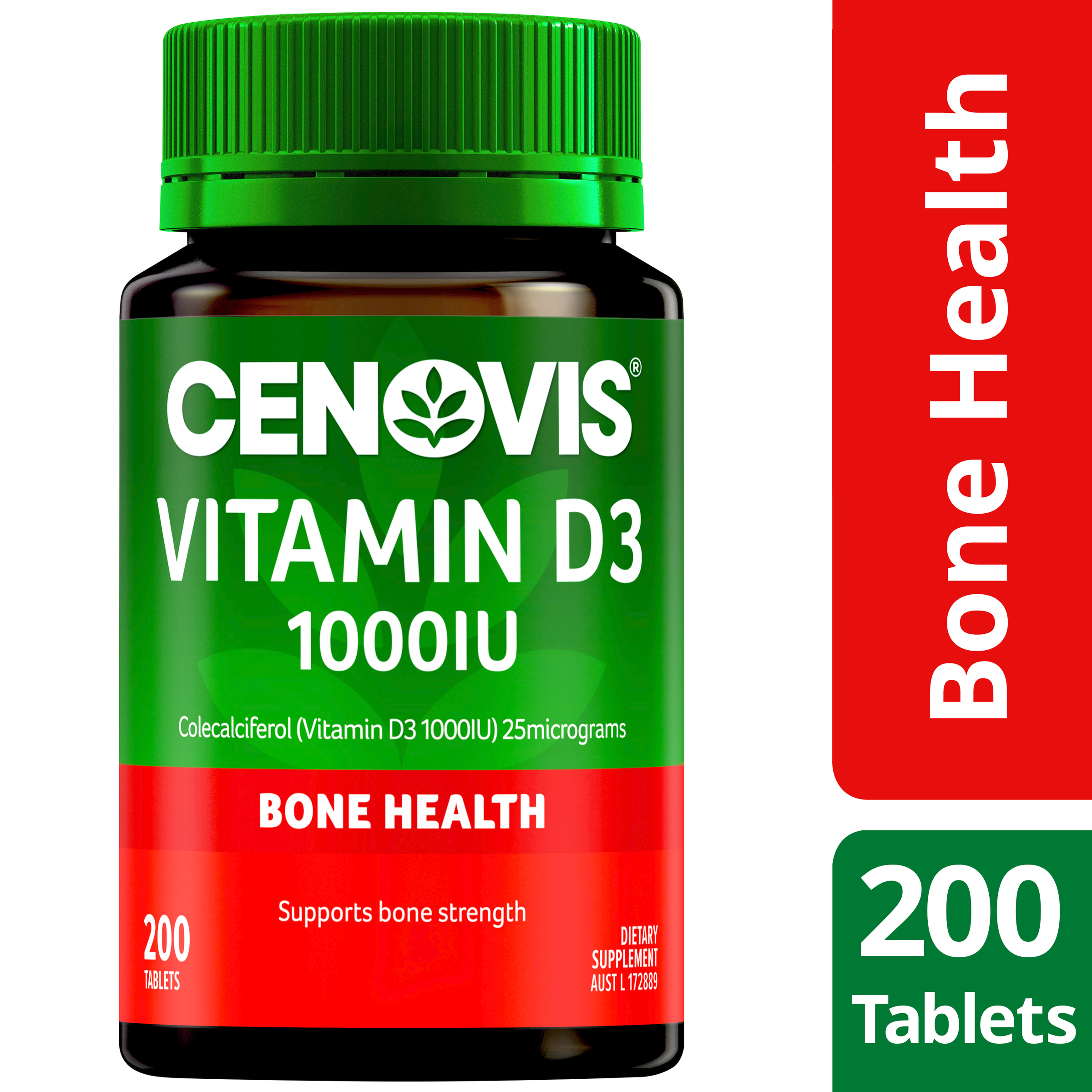 CENOVIS VITAMIN D3 1000IU 200 TABLETS - Image 10