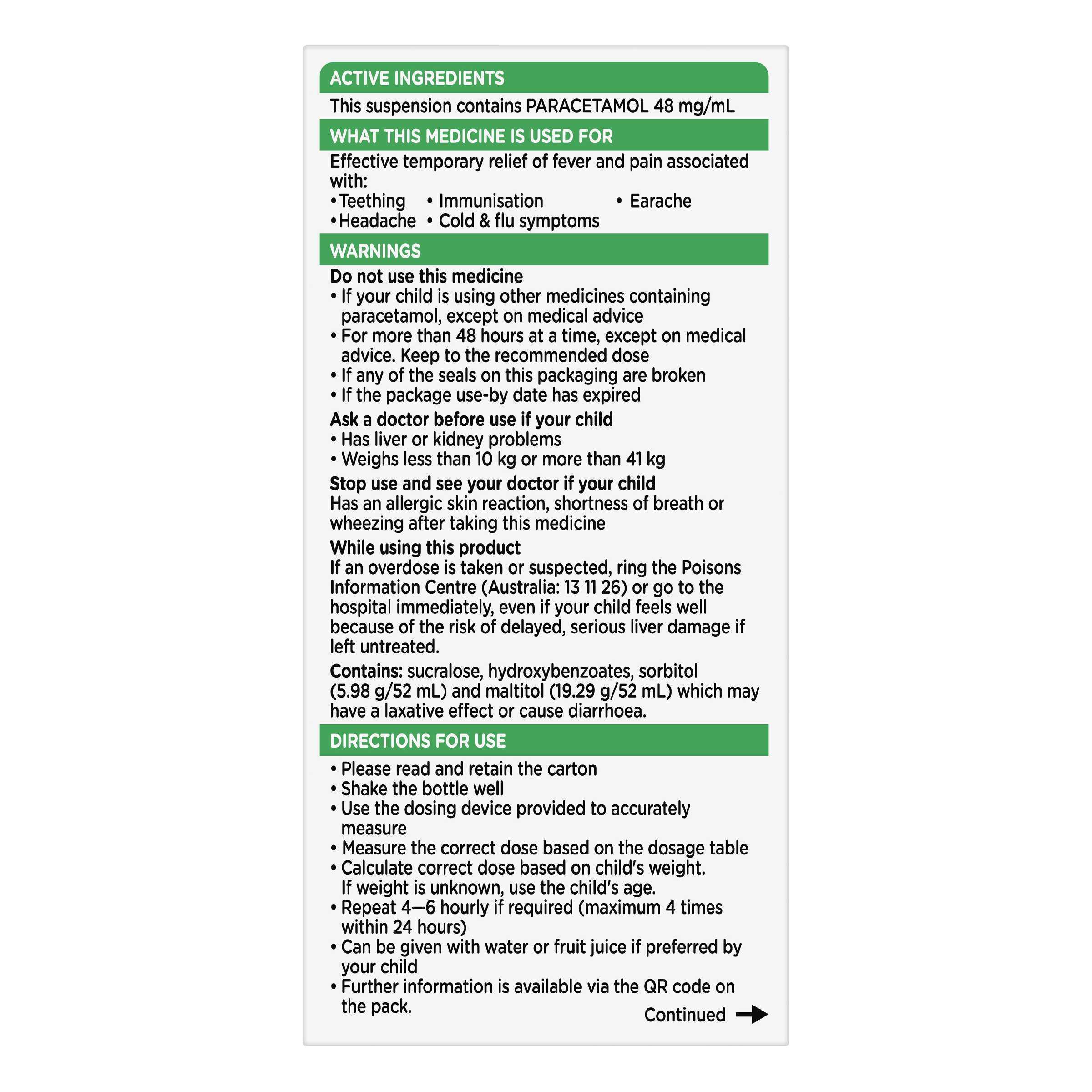 PANADOL CHILDREN 5 YEAR - 12 YEARS STRAWBERRY SUSPENSION 100ML - Image 3