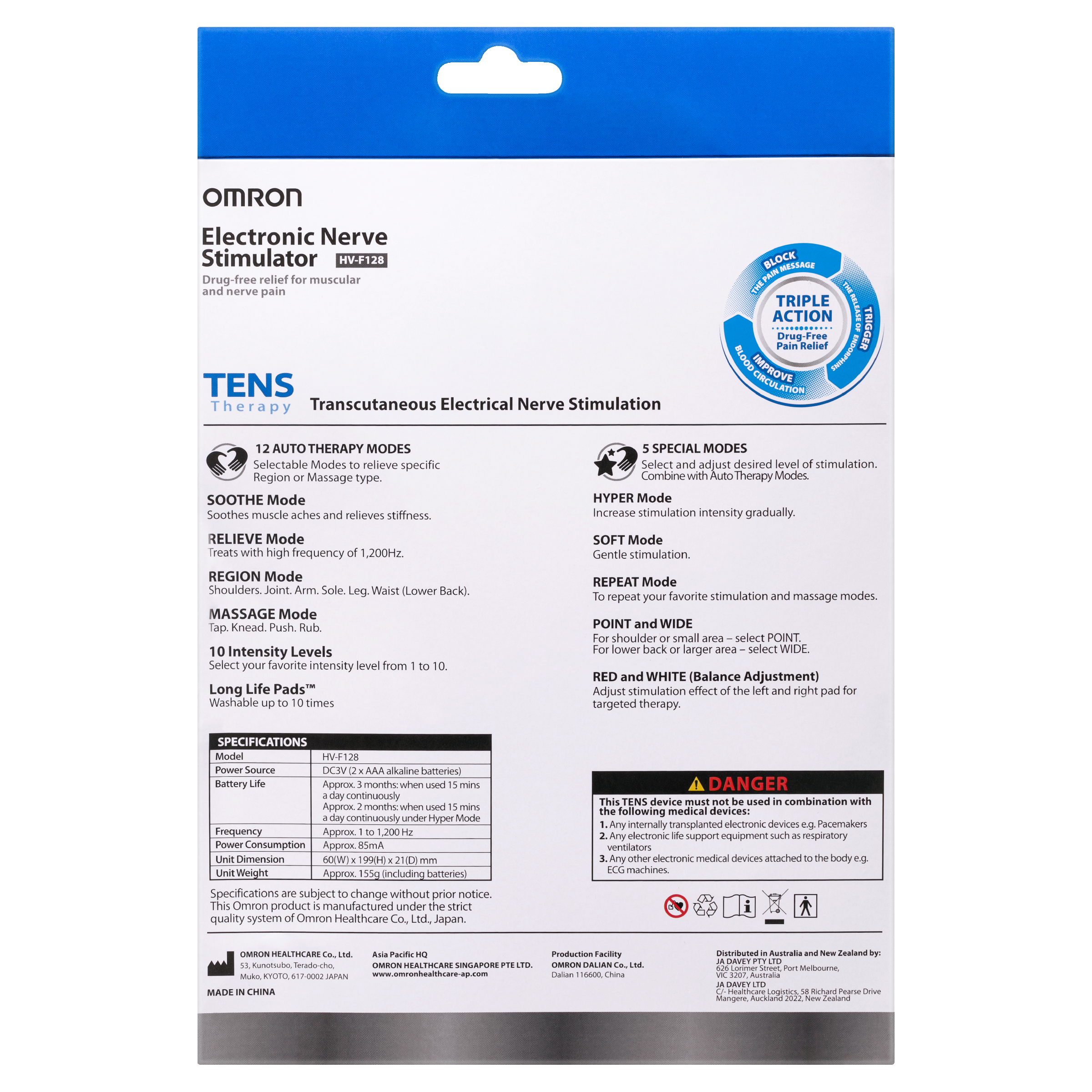 OMRON THERAPY TENS DEVICE HVF128 - Image 4