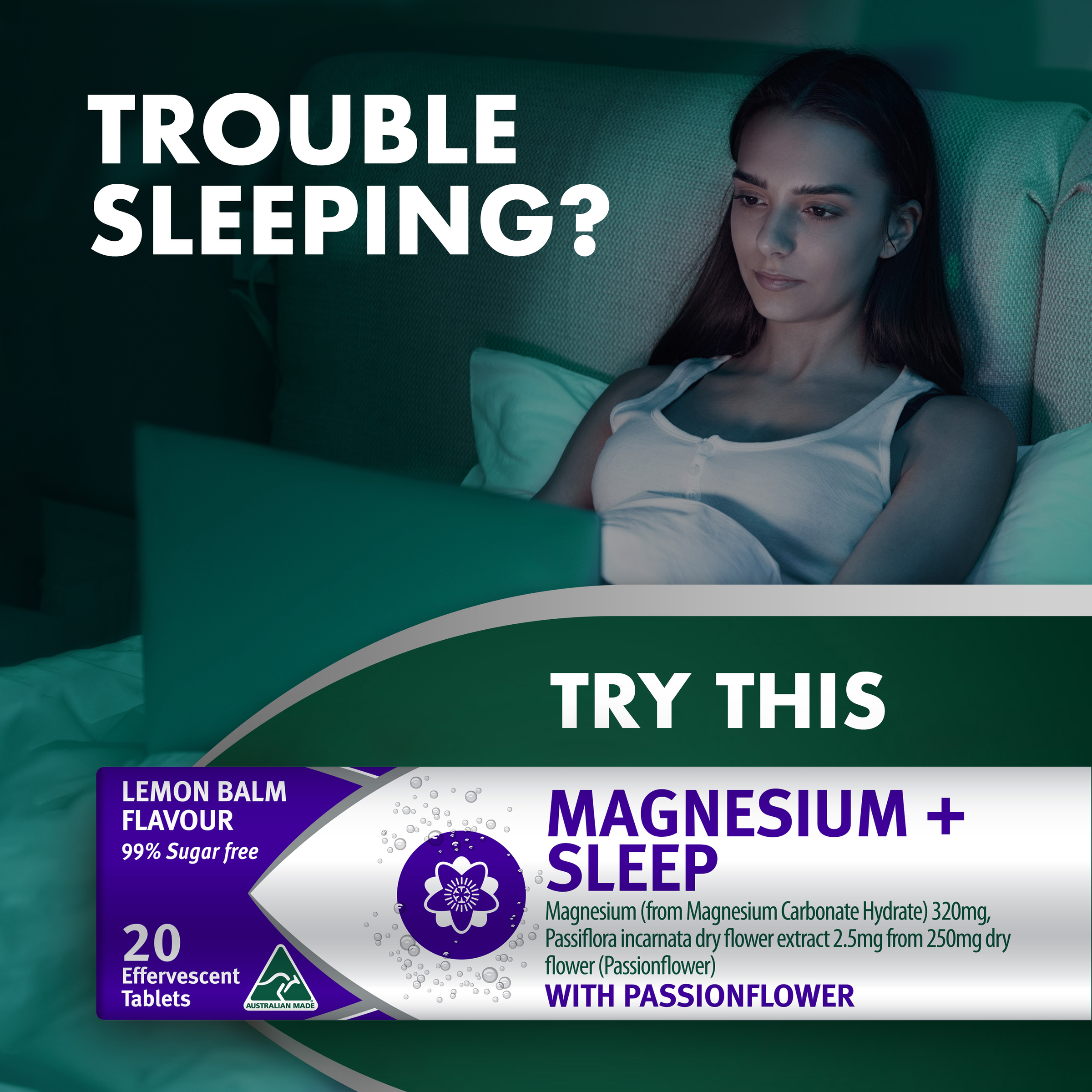 NATURES OWN MAGENSIUM + SLEEP 20 TABLETS - Image 3