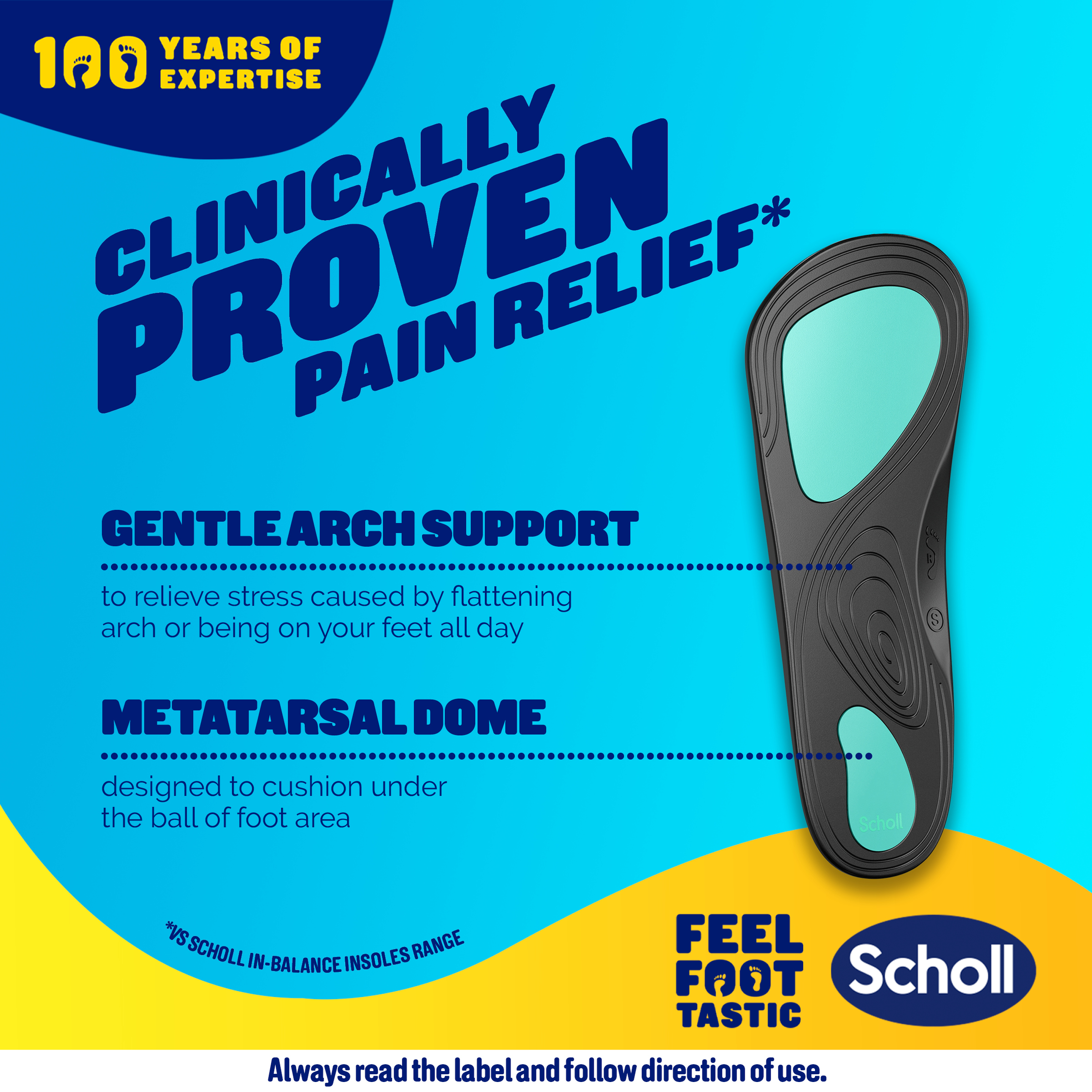SCHOLL IN BALANCE BALL OF FOOT ARCH ORTHOTIC INSOLES L - Image 5