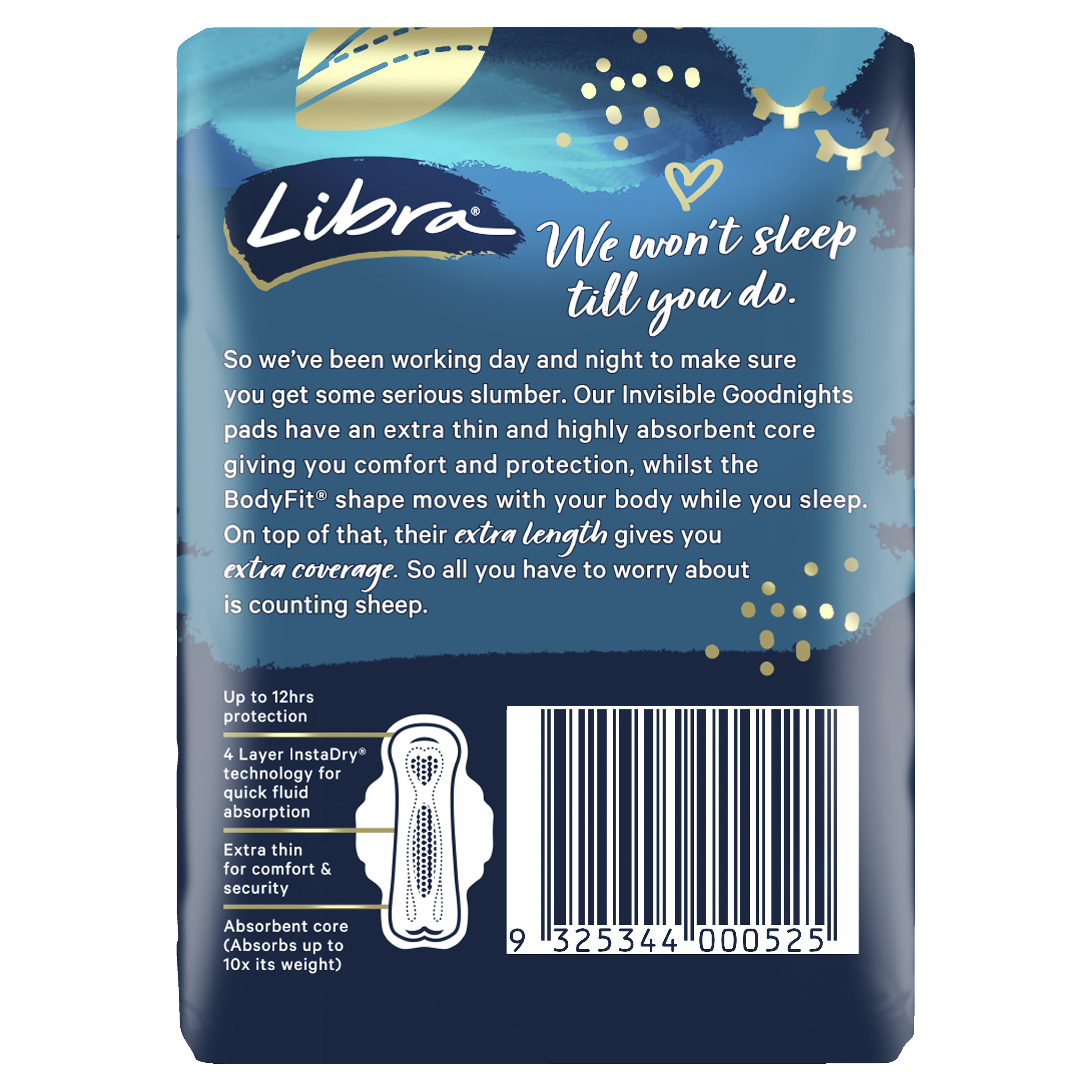 LIBRA PADS INVISIBLE EXTRA LONG WINGS 10 PACK - Image 3