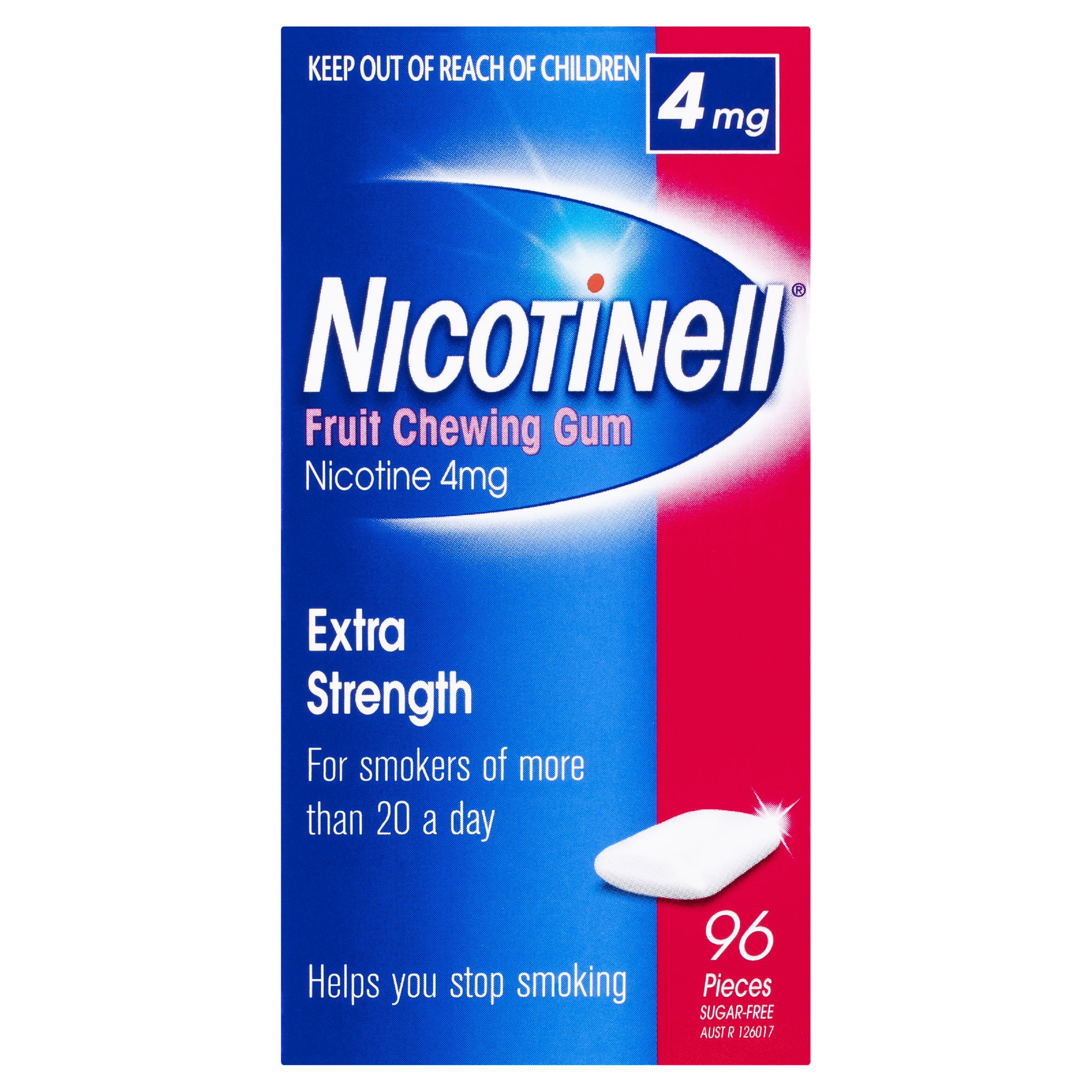 NICOTINELL FRUIT 4MG GUM 96 PACK - Image 2