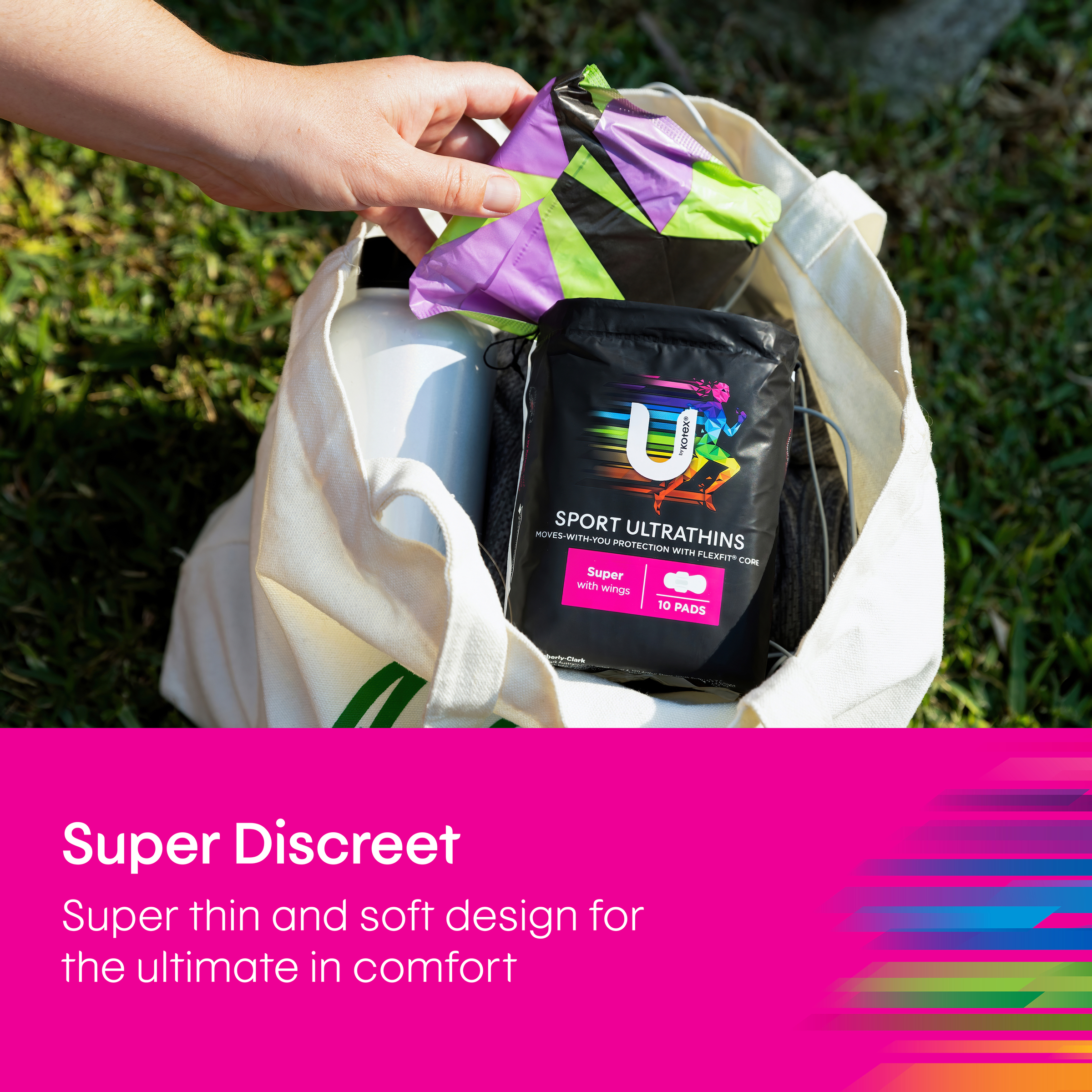 U BY KOTEX PADS SPORT ULTRATHIN SUPER WINGS 10 PACK - Image 9