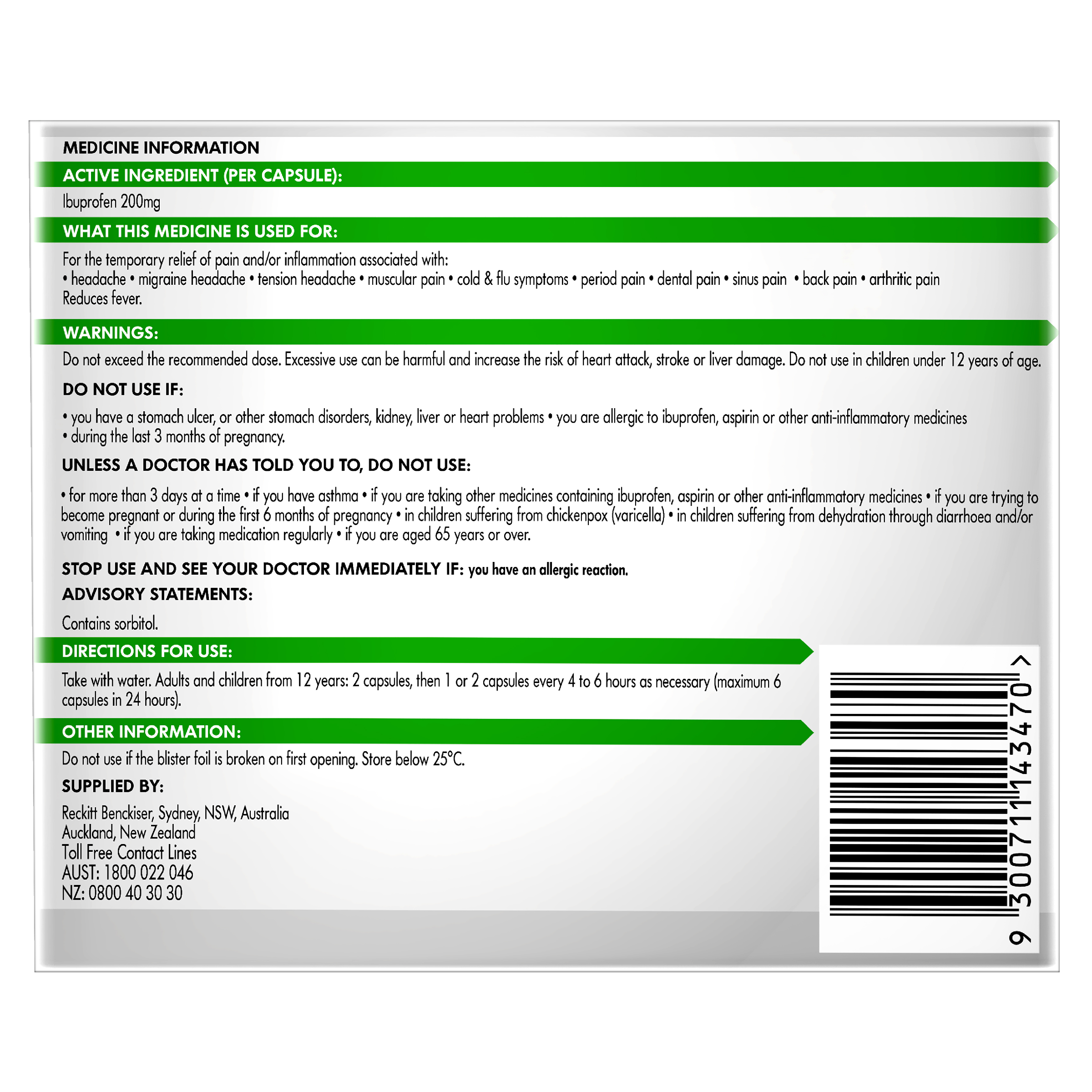NUROFEN ZAVANCE LIQUID 80 CAPSULES - Image 4