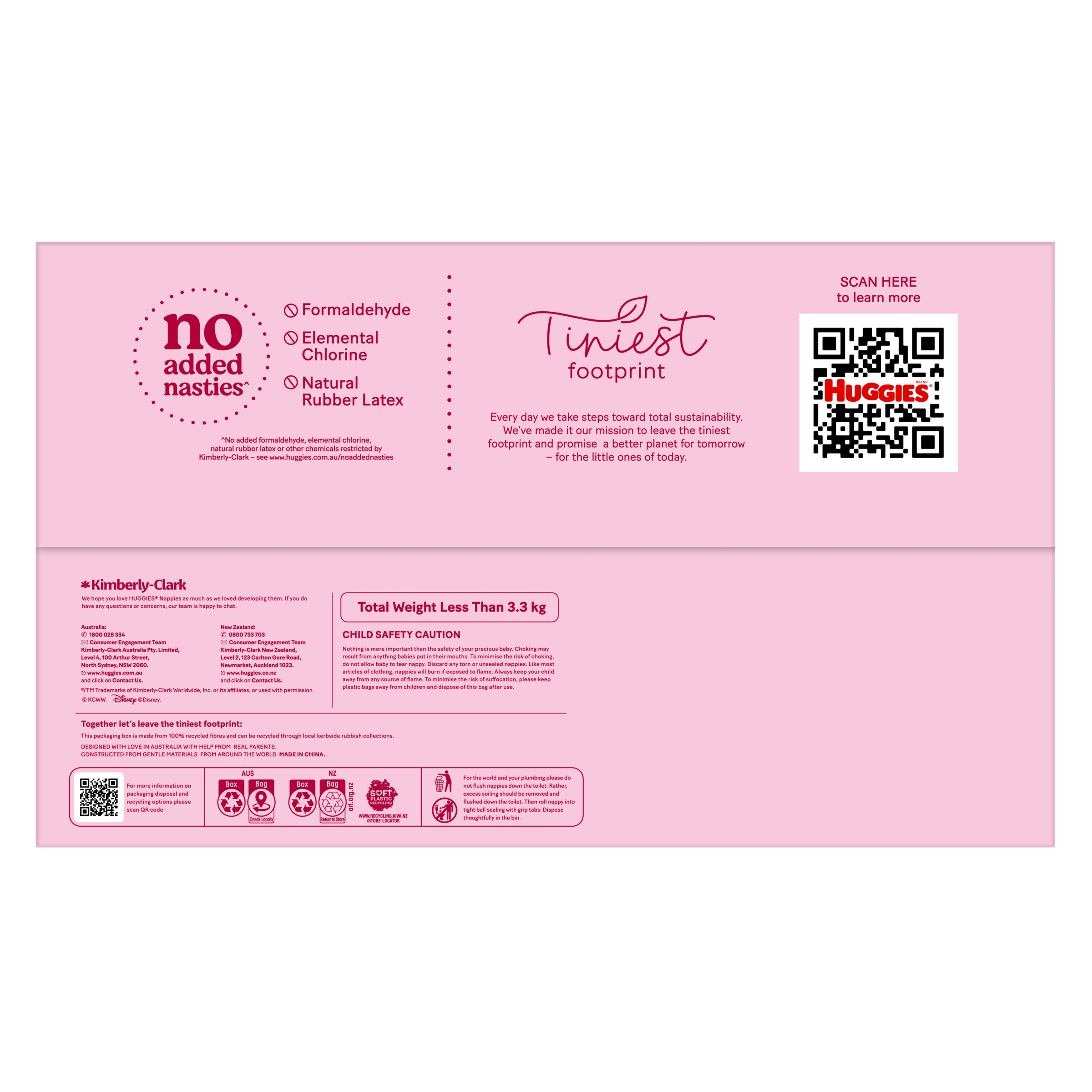 HUGGIES JUMBO ULTRADRY NAPPIES WALKER GIRL 64 PACK - Image 7