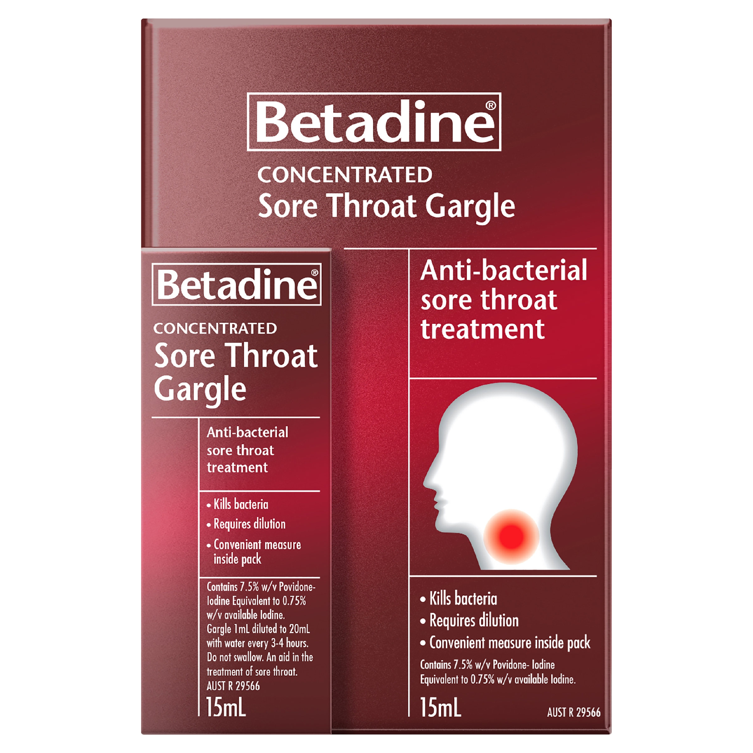 BETADINE SORE THROAT GARGLE CONCENTRATE 15ML - Image 2
