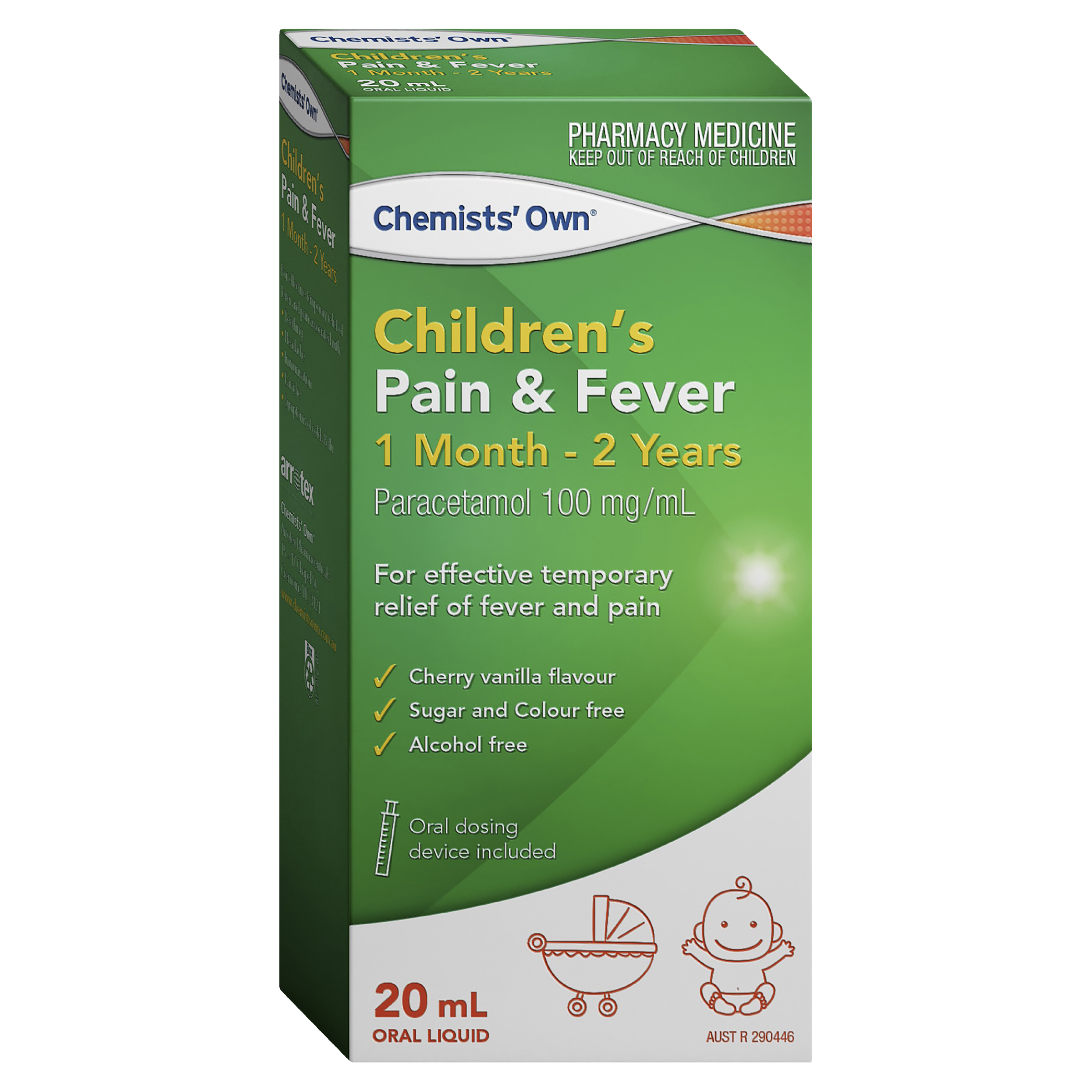 CHEMISTS OWN CHILDRENS PARACETAMOL 1 MONTH - 2 YEARS 20ML LIQUID