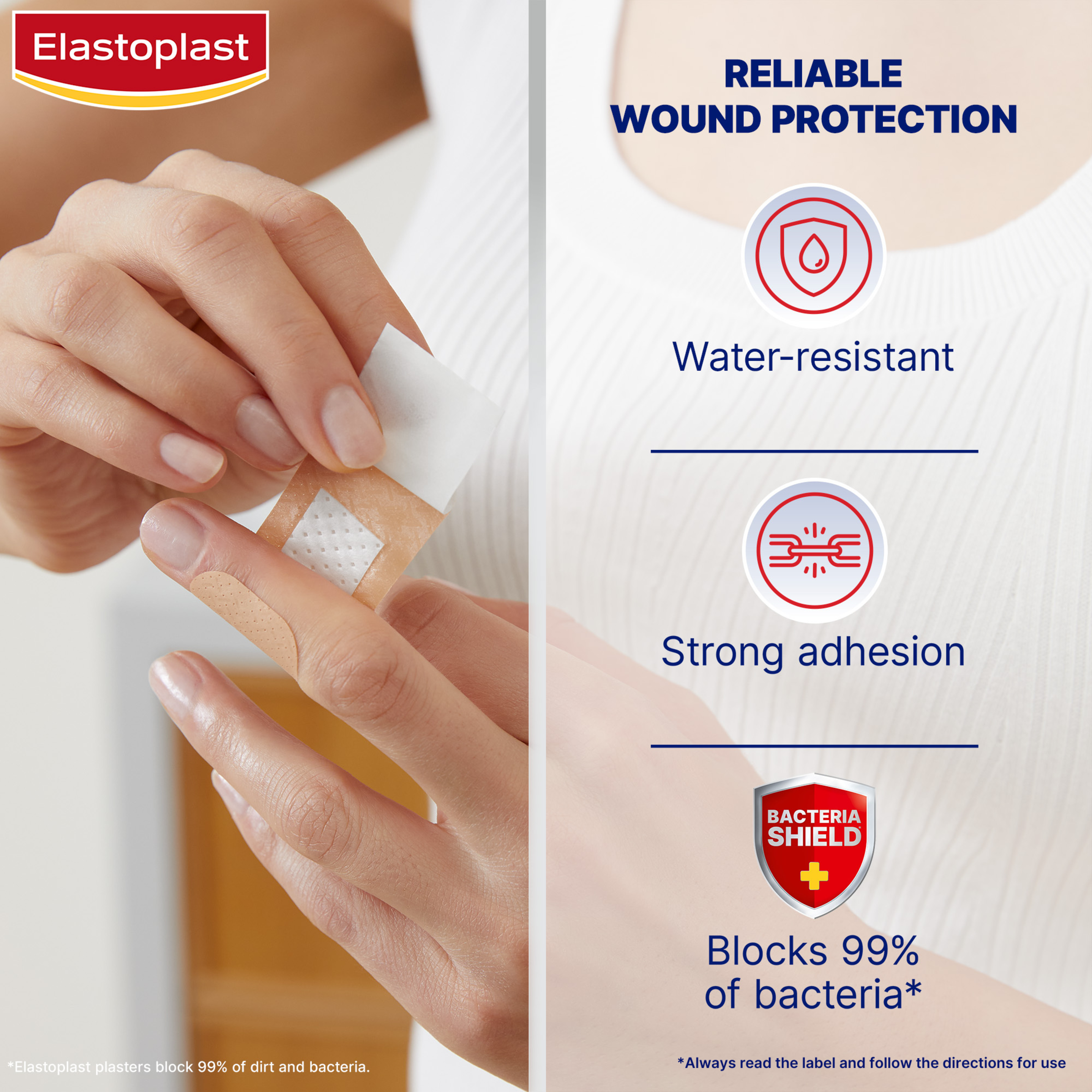 ELASTOPLAST PLASTIC WATER-RESISTANT ASSORTED DRESSINGS 40 PACK - Image 4