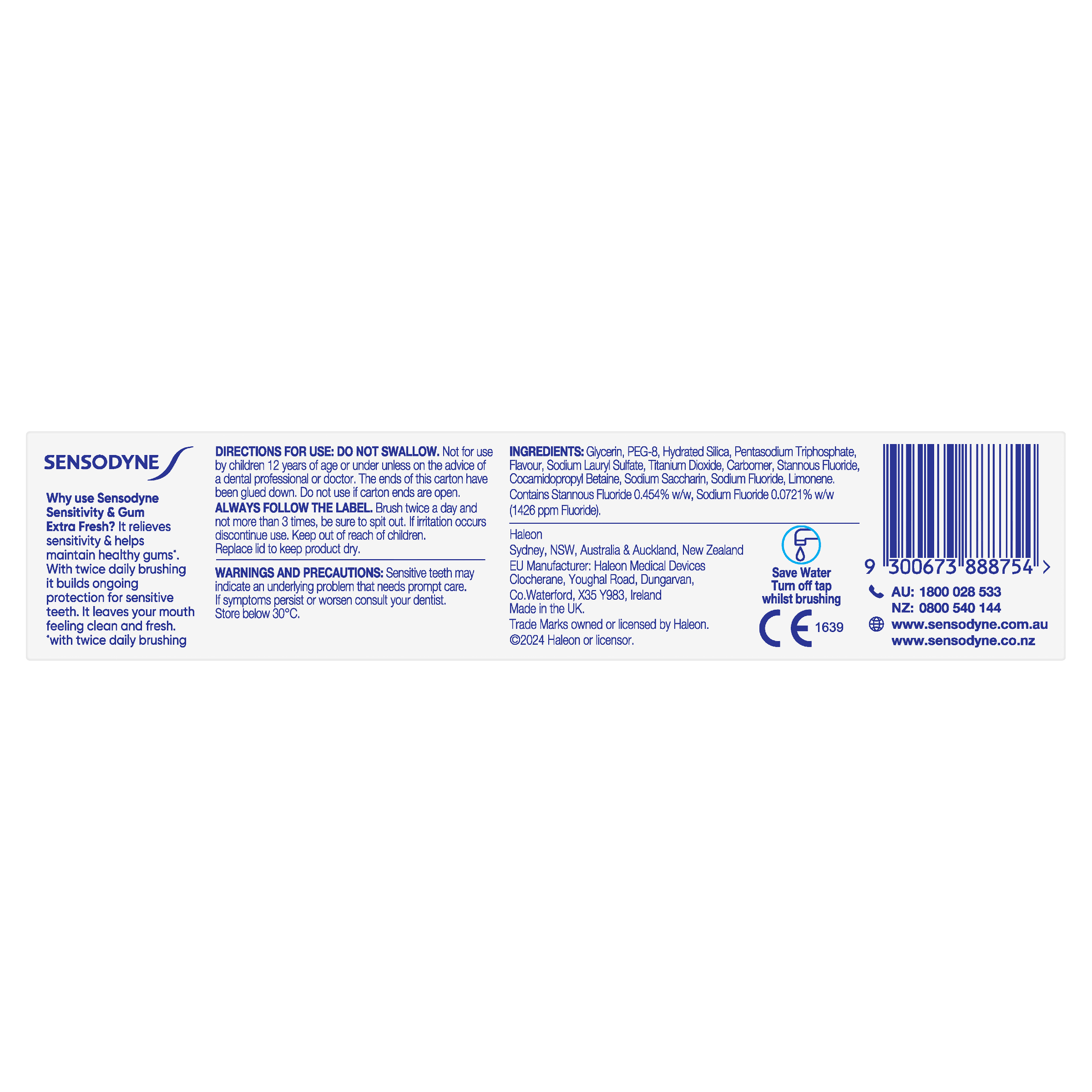 SENSODYNE SENSITIVITY & GUM TOOTHPASTE EXTRA FRESH 100G - Image 3
