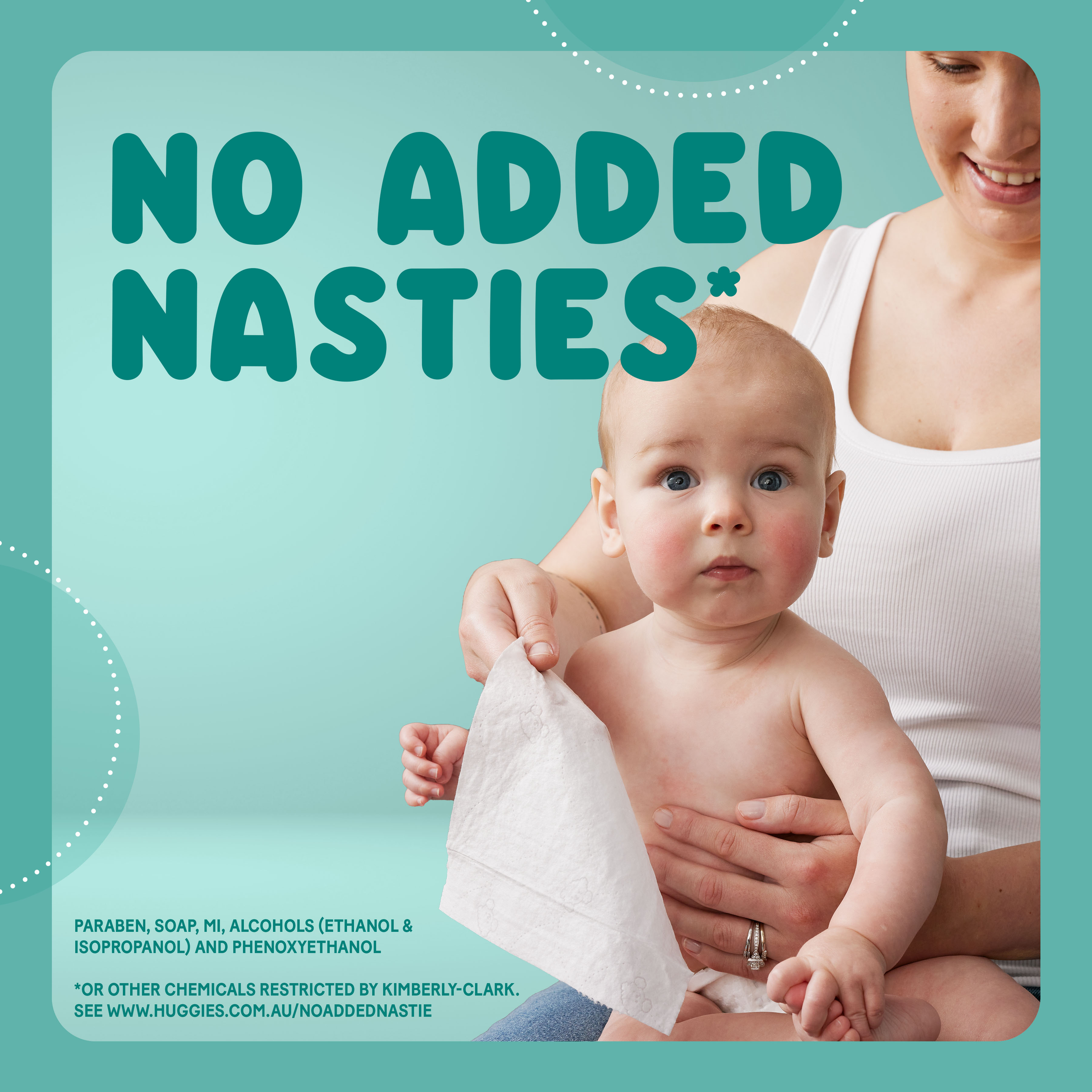 HUGGIES THICK BABY WIPES FRAGRANCE FREE 80 PACK - Image 7