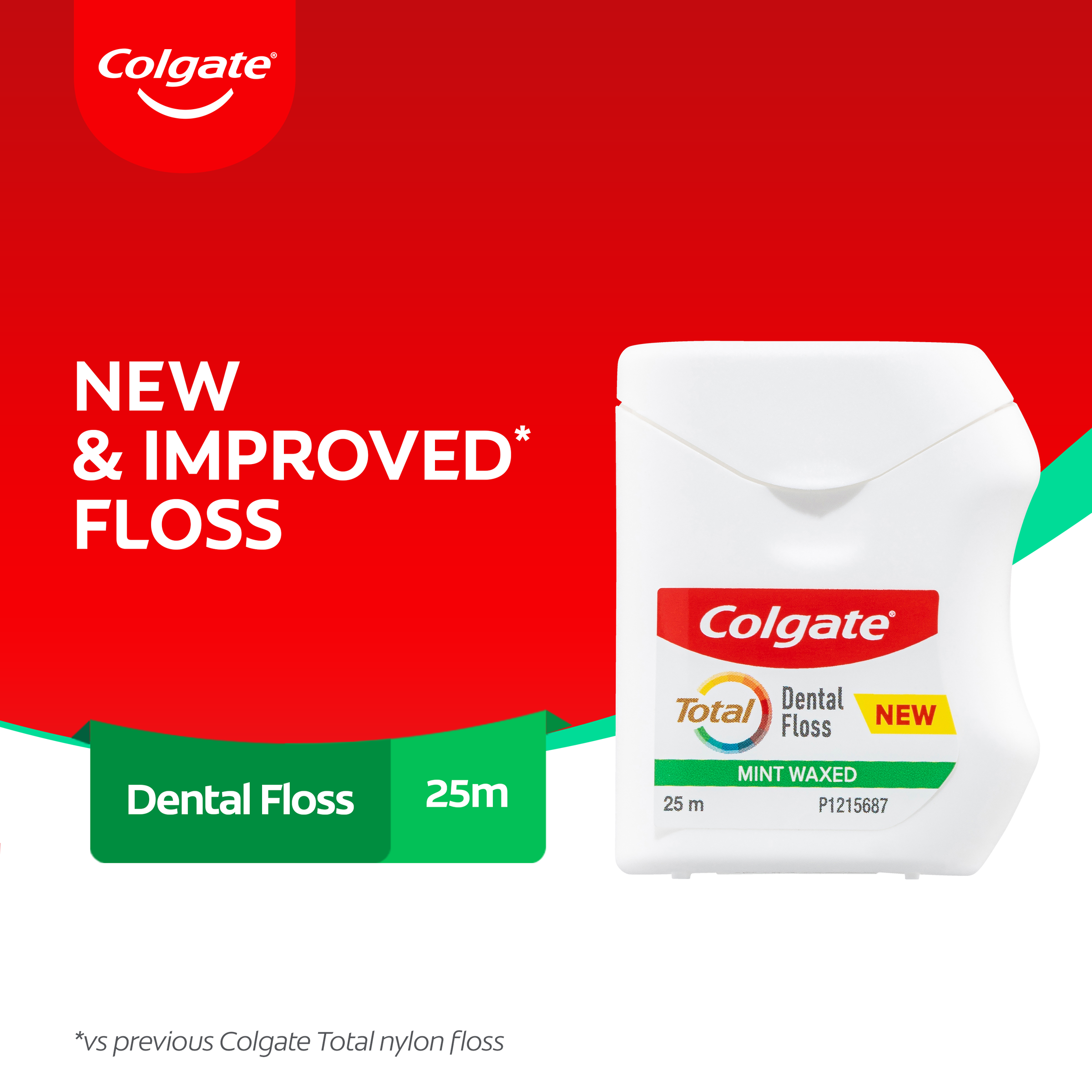COLGATE DENTAL FLOSS TOTAL MINT WAXED 25M - Image 7