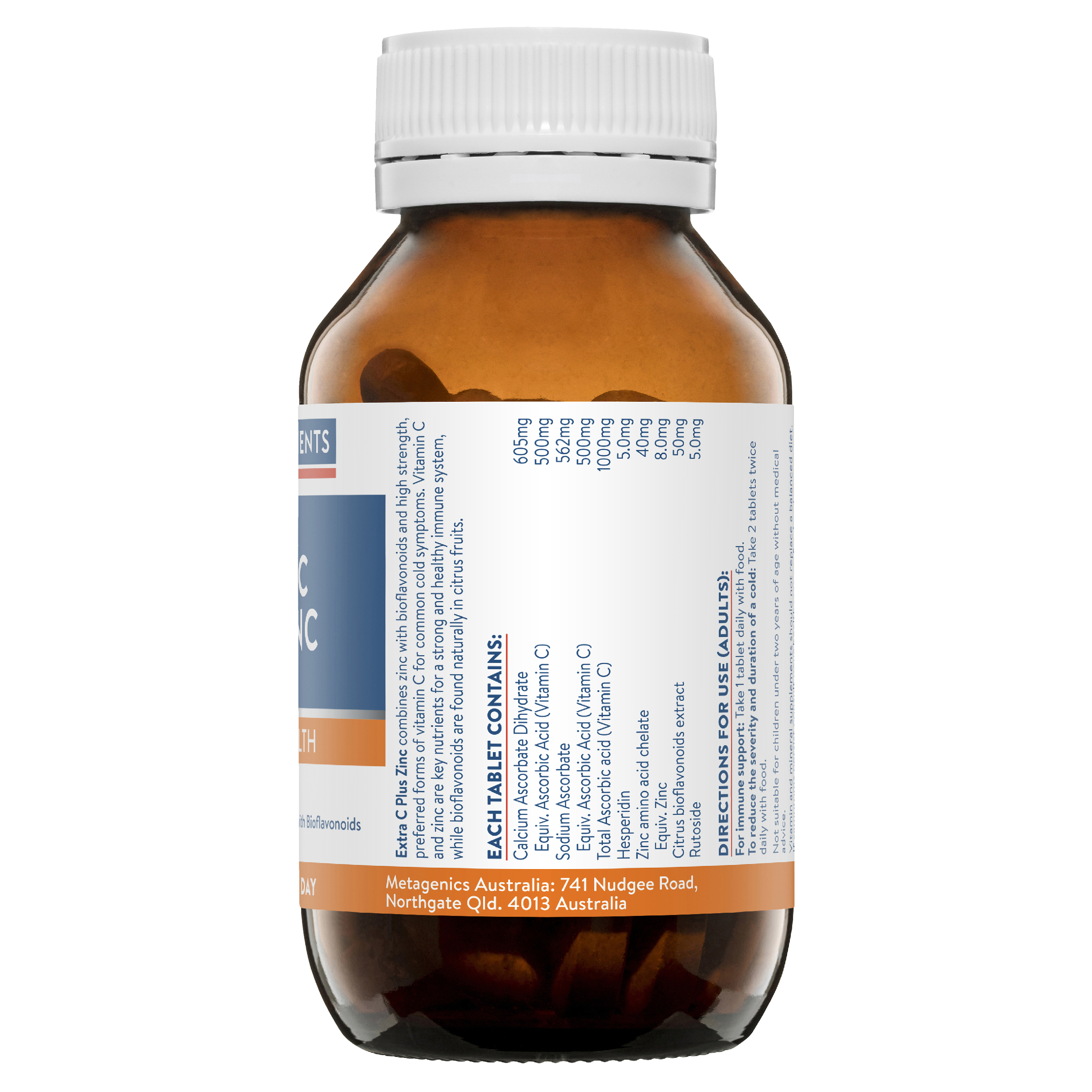 ETHICAL NUTRIENTS EXTRA C PLUS ZINC 60 TABLETS - Image 3